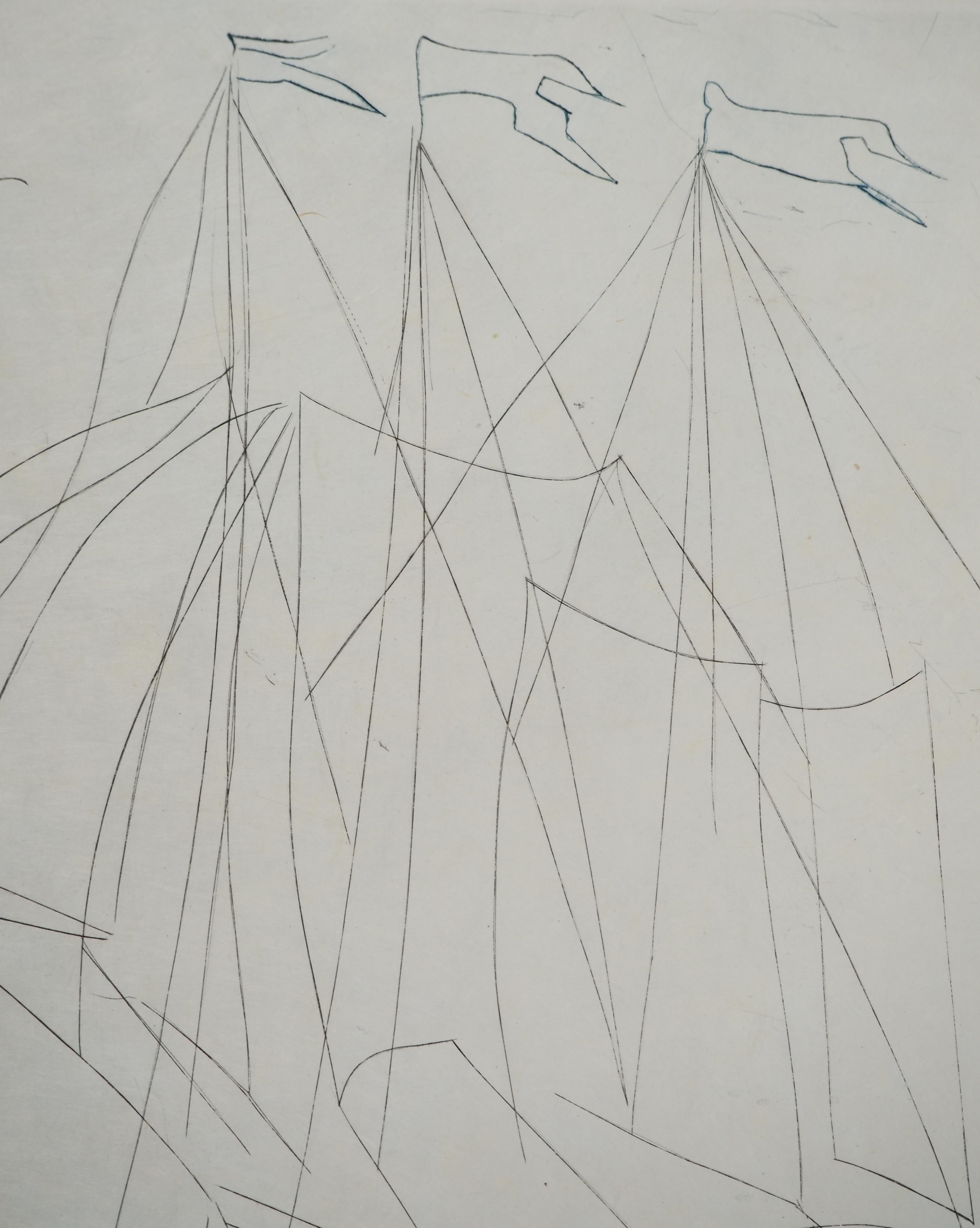 Salvador DALI
Die Ankunft von Iseult, 1970

Original-Radierung 
Handsigniert mit Bleistift
Nummerierte Auflage von 75 Exemplaren
Auf Japanpapier 66,5 x 51 cm (ca. 26,19 x 20,08 inch)

REFERENZEN : 
- Katalog raisonne Feld #70-10 G
- Gesamtkatalog