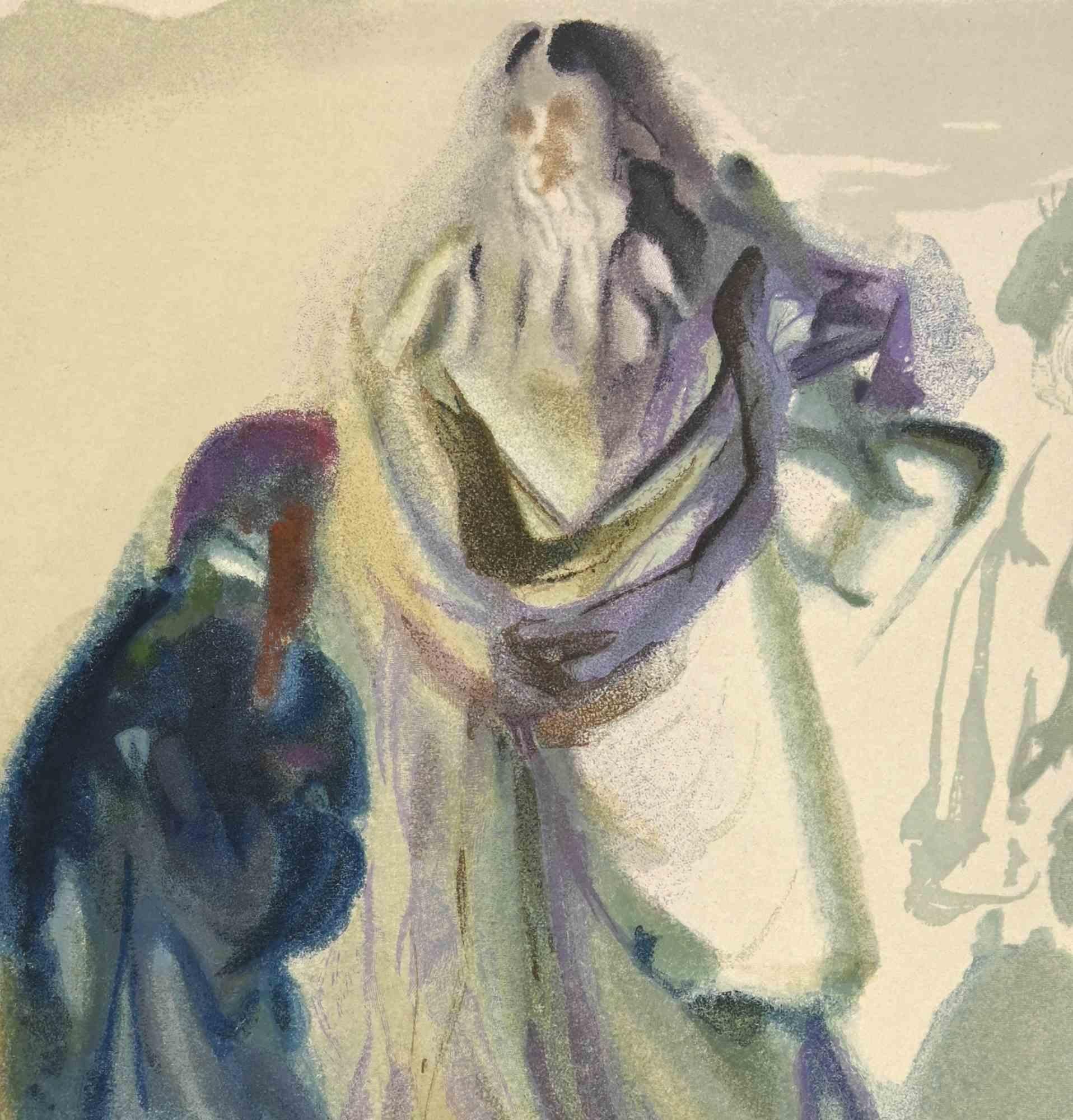 San Peters a Dante - Xilografia - 1963 - Print di Salvador Dalí