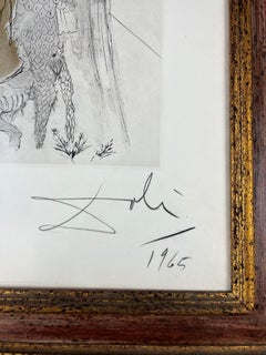 Salvador Dalí ( 1904 – 1989 ) – Athene – heliogravure and drypoint etching -1965