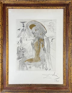 Salvador Dalí ( 1904 – 1989 ) – Athene – heliogravure and drypoint etching -1965