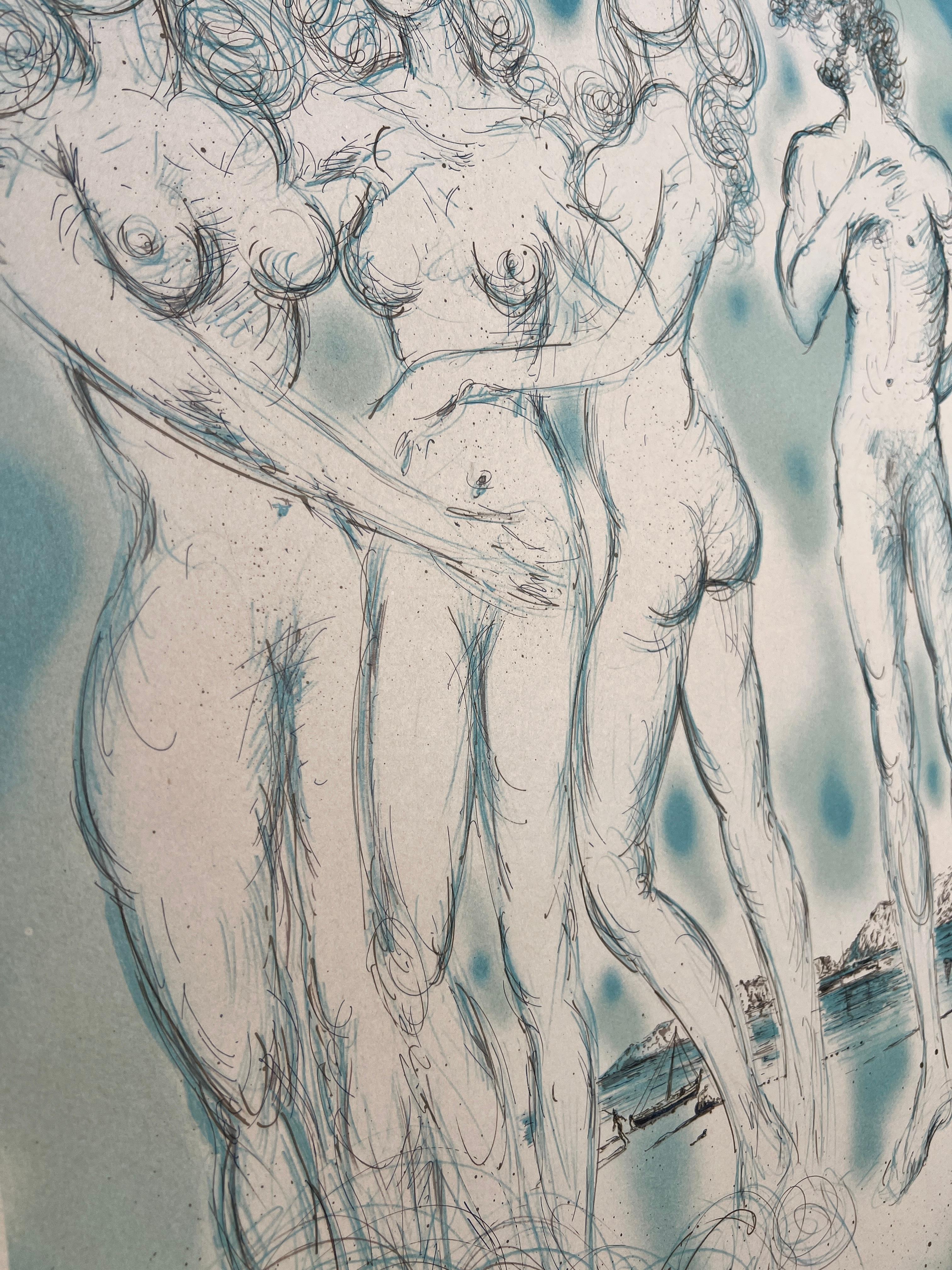 Salvador Dalí (1904-1989) - Kolorierte Lithographie auf Arches-Papier - 1979 im Angebot 3