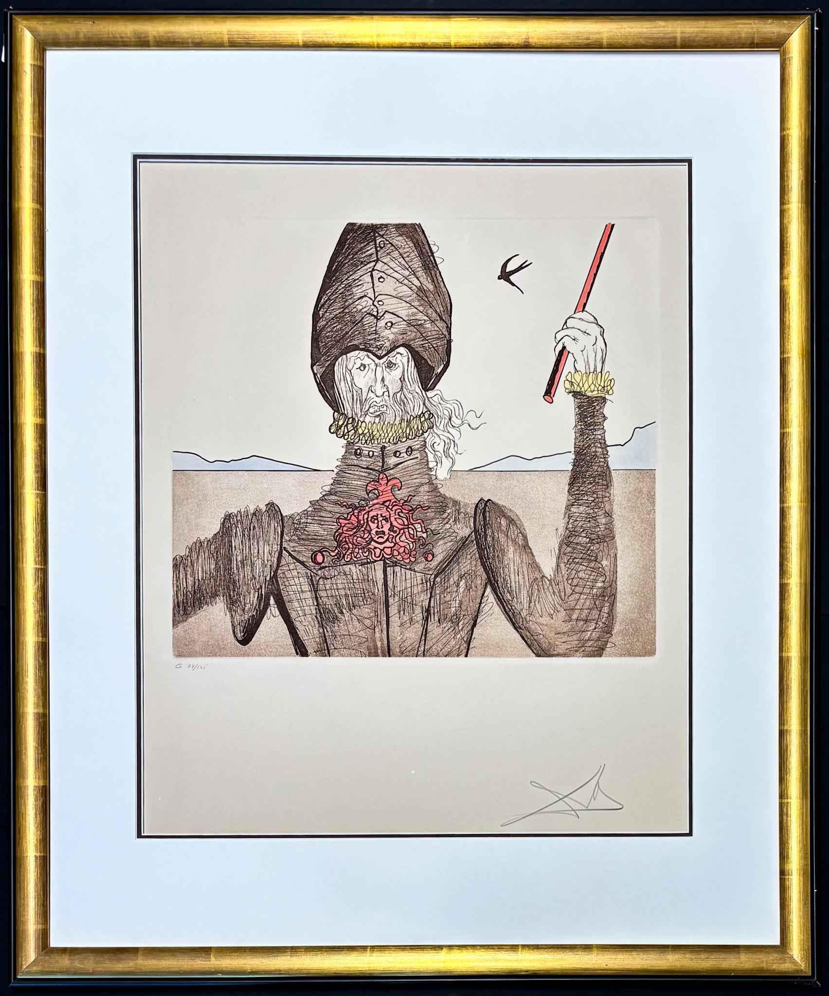 Salvador Dalí (1904–1989) - Don Quixote (The Dreamer) - etching, aquatint - 1981 For Sale 1