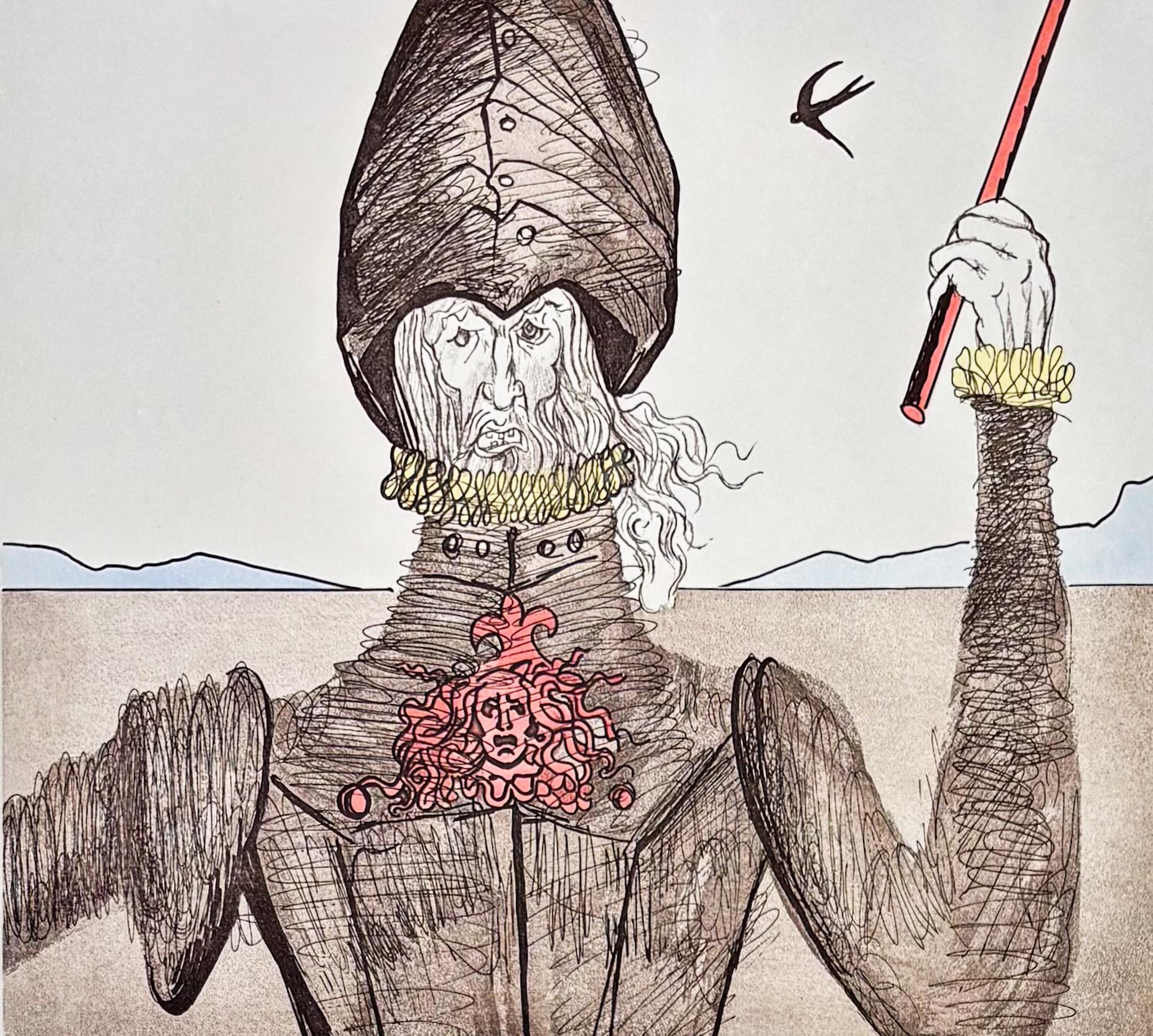 Salvador Dalí (1904–1989) - Don Quixote (The Dreamer) - etching, aquatint - 1981 For Sale 2