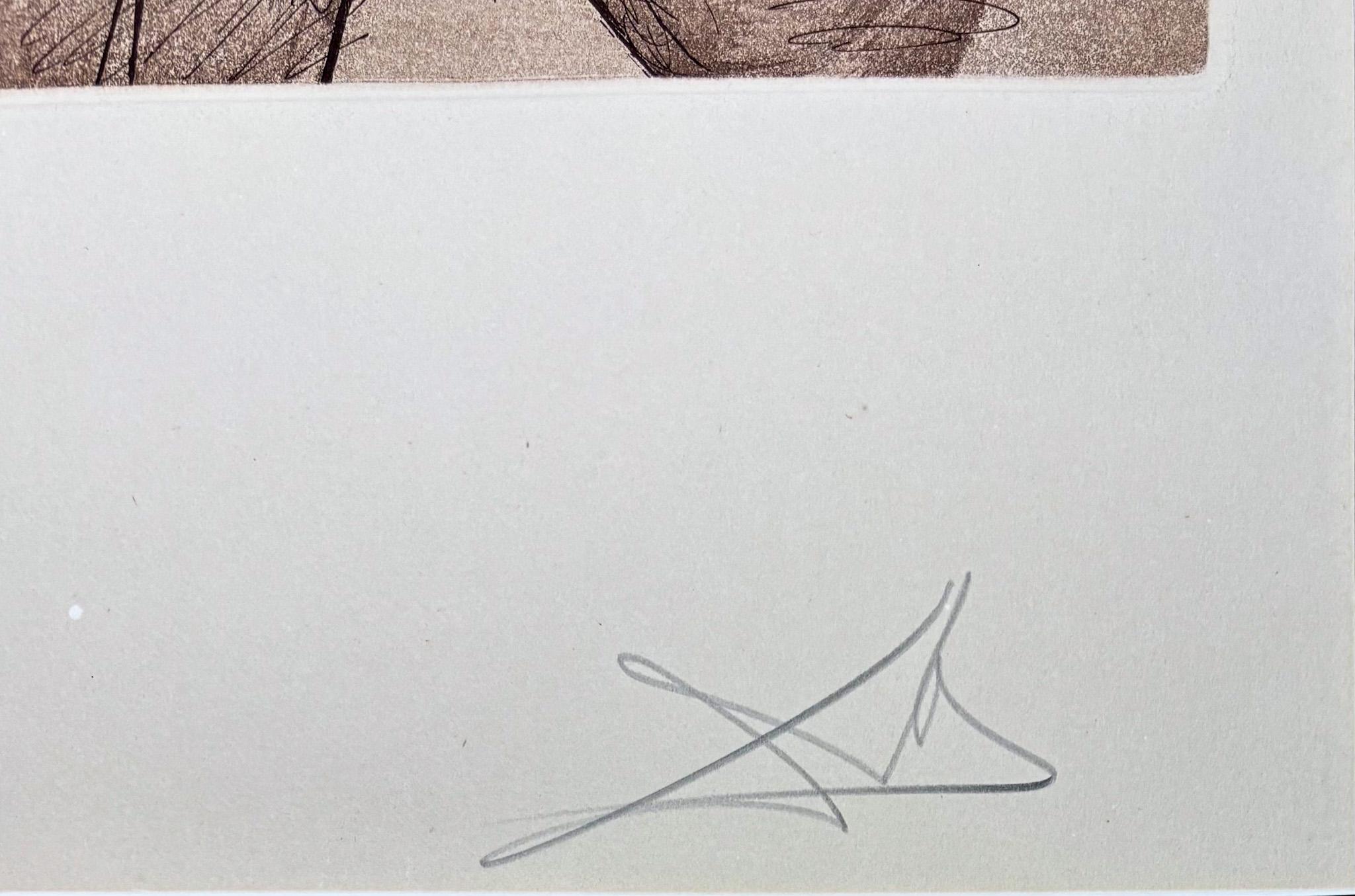 Salvador Dalí (1904–1989) - Don Quixote (The Dreamer) - etching, aquatint - 1981 For Sale 4