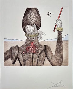 Salvador Dalí (1904–1989) - Don Quixote (The Dreamer) - etching, aquatint - 1981