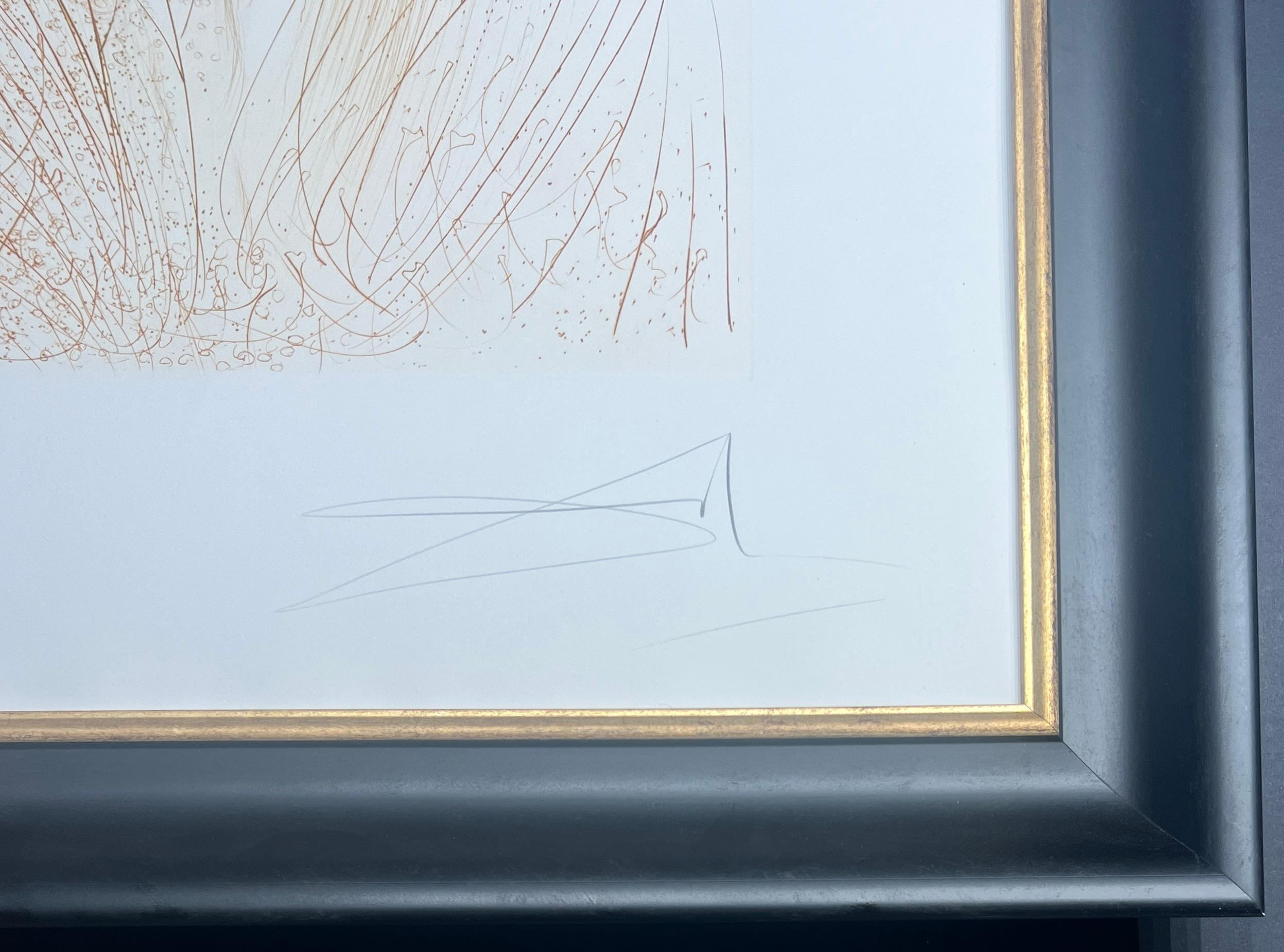 Salvador Dalí (1904-1989) - Kaltnadelradierung mit Schablone auf Rives-Papier - 1971 im Angebot 1