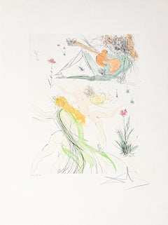 Salvador Dalí (1904–1989) - Drypoint etching with stencil on Arches paper - 1975