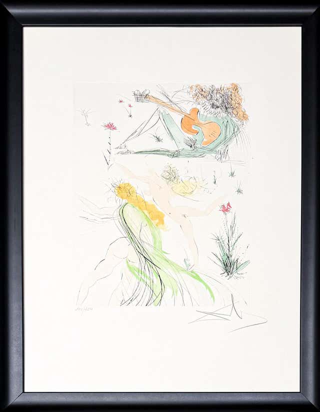 Salvador Dalí - Salvador Dalí (1904–1989) - Hand-watercolored drypoint ...