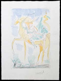 Salvador Dalí (1904-1989) - Drypoint etching with stencil on Rives paper - 1971