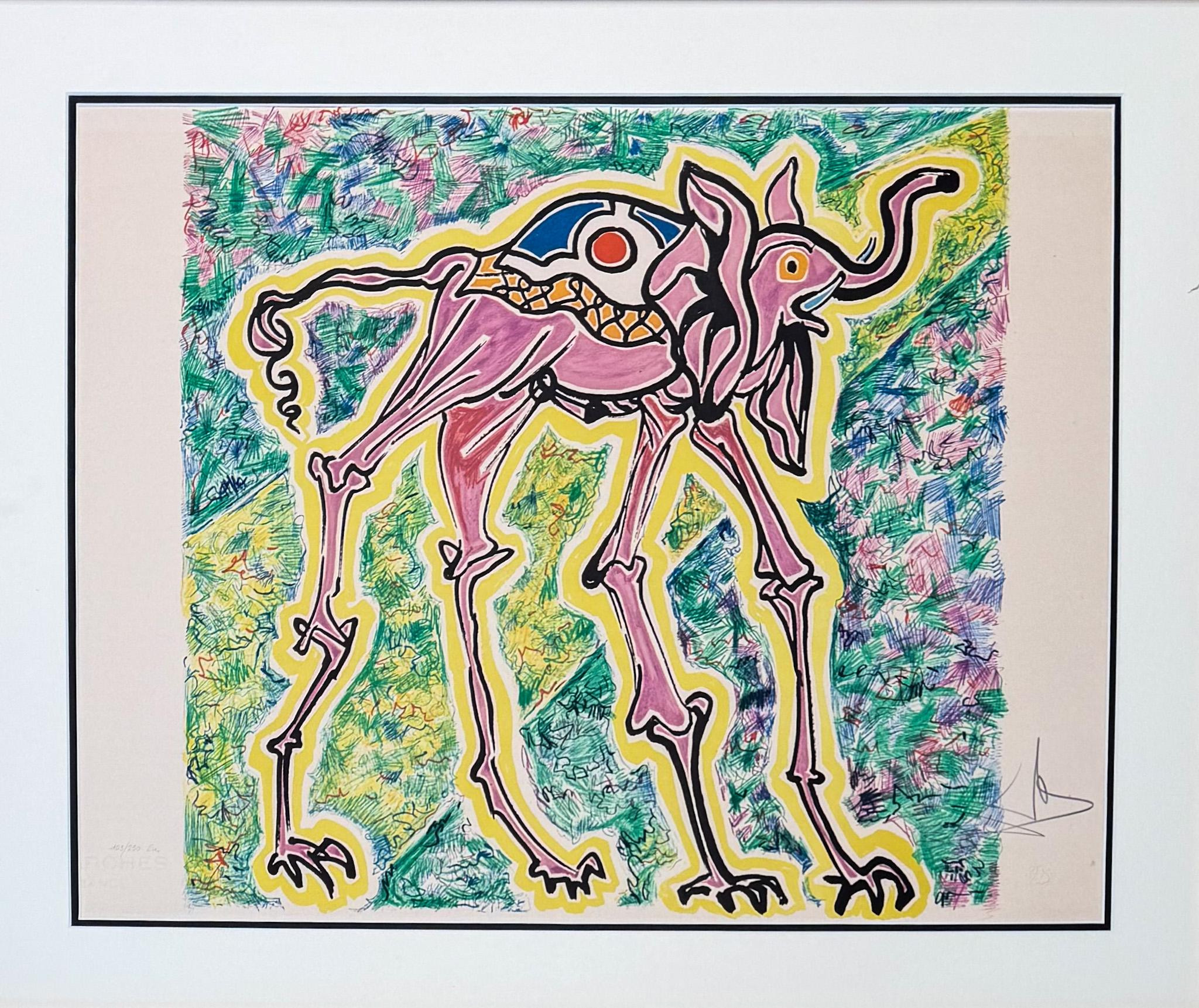 Salvador Dalì (1904-1989) -Elefante-cicogna (Eléphant-cigogne)-Lithographie en couleurs - Abstrait Print par Salvador Dalí