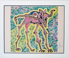 Salvador Dalì (1904-1989) -Elefante-cicogna (Elephant-stork)-Coloured lithograph