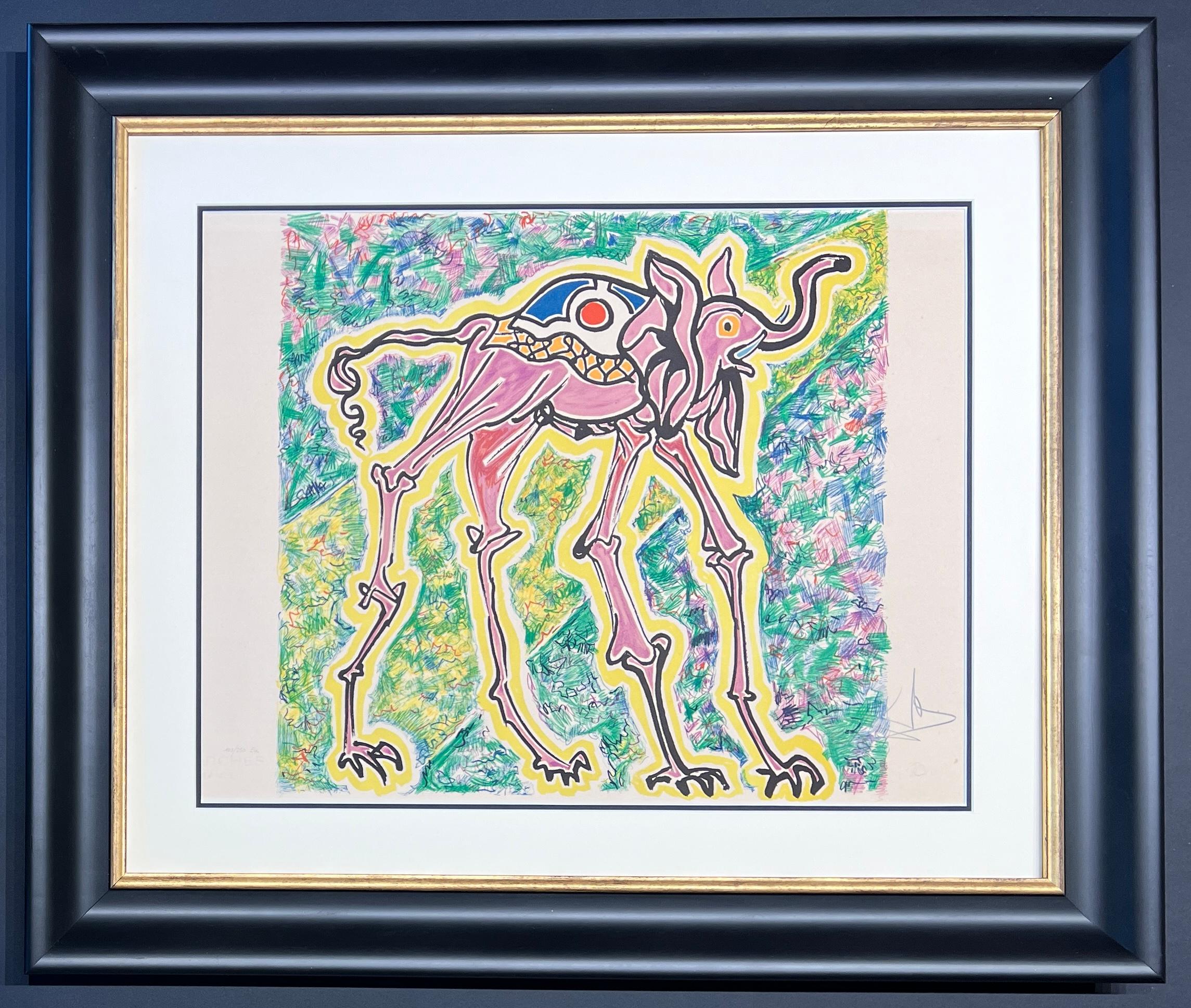 Salvador Dalì (1904-1989) -Elefante-cicogna (Elefante-cicogna)-Litografía coloreada - Print de Salvador Dalí