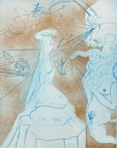 Salvador Dalì (1904-1989) - Femme a coussin - Drypoint, etchings - 1969