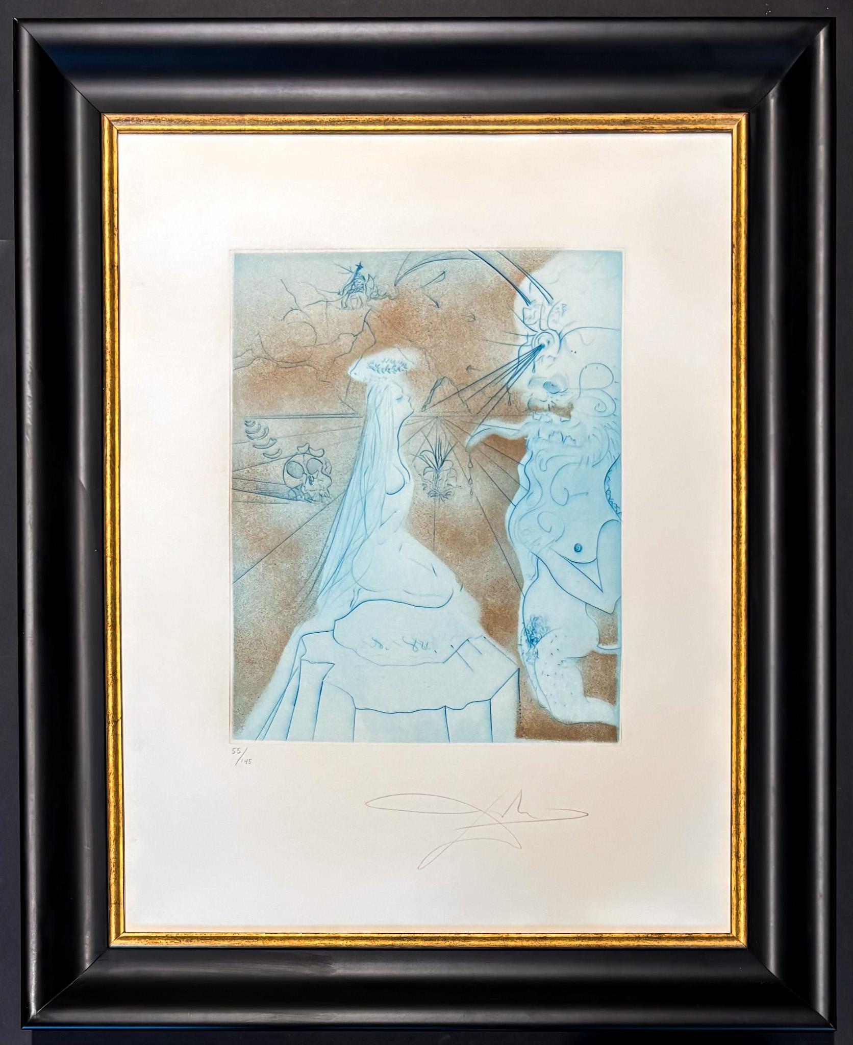 Salvador Dalì (1904-1989) - Femme a coussin - Punta seca, aguafuertes - 1969 - Print de Salvador Dalí