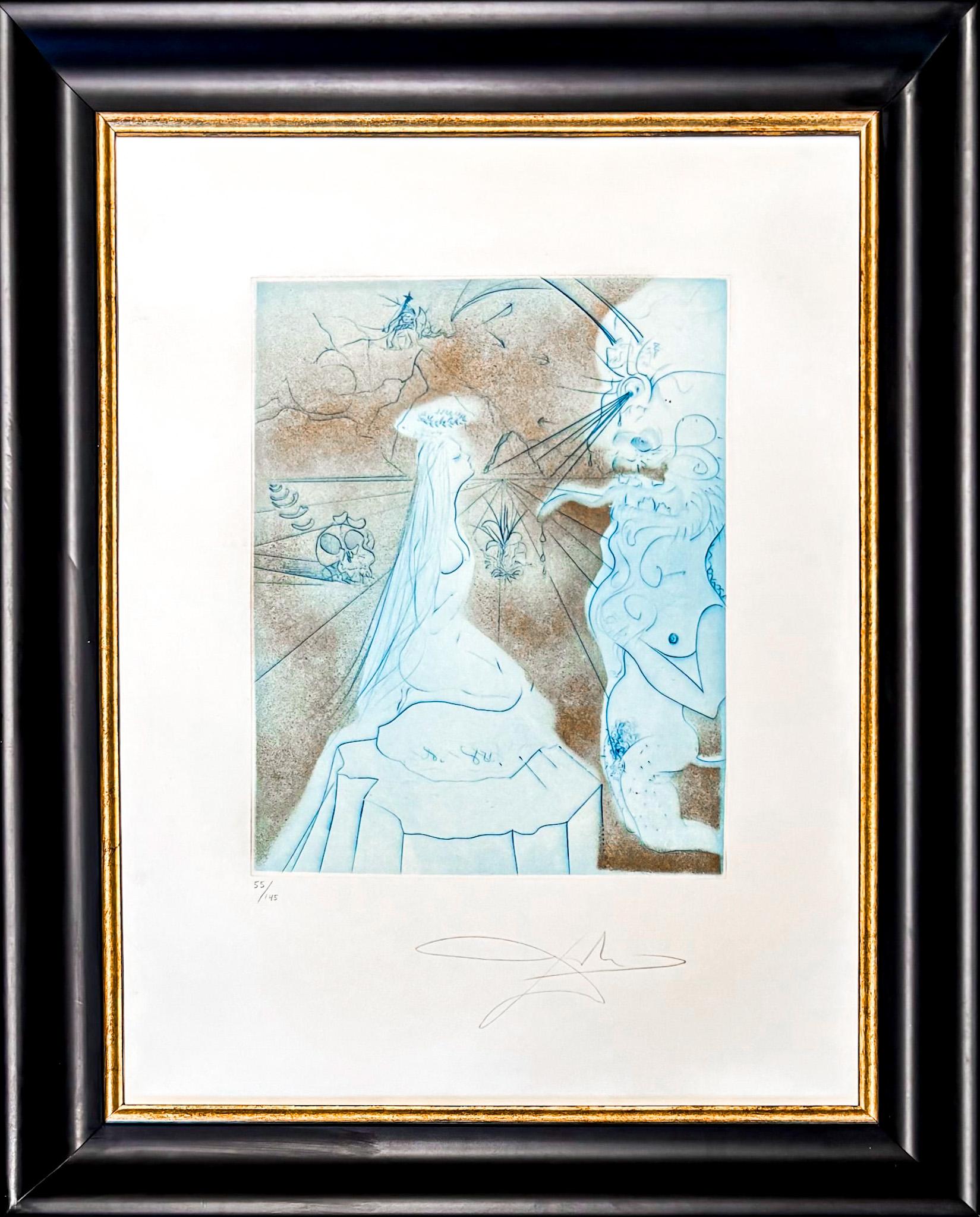 Salvador Dalì (1904-1989) - Femme a coussin - Drypoint, etchings - 1969 - Print by Salvador Dalí