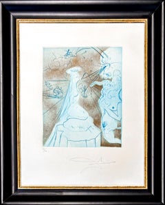 Salvador Dalì (1904-1989) - Femme a coussin - Drypoint, etchings - 1969
