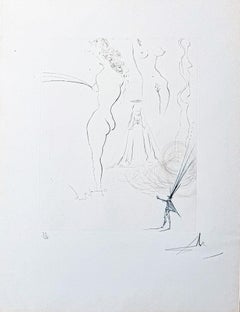 Salvador Dalì (1904 – 1989) –Femme surréalistes –Drypoint etching on Rives paper
