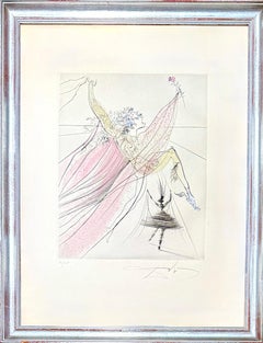 Salvador Dalí (1904–1989) -Hand-coloured drypoint etching on Arches paper - 1971
