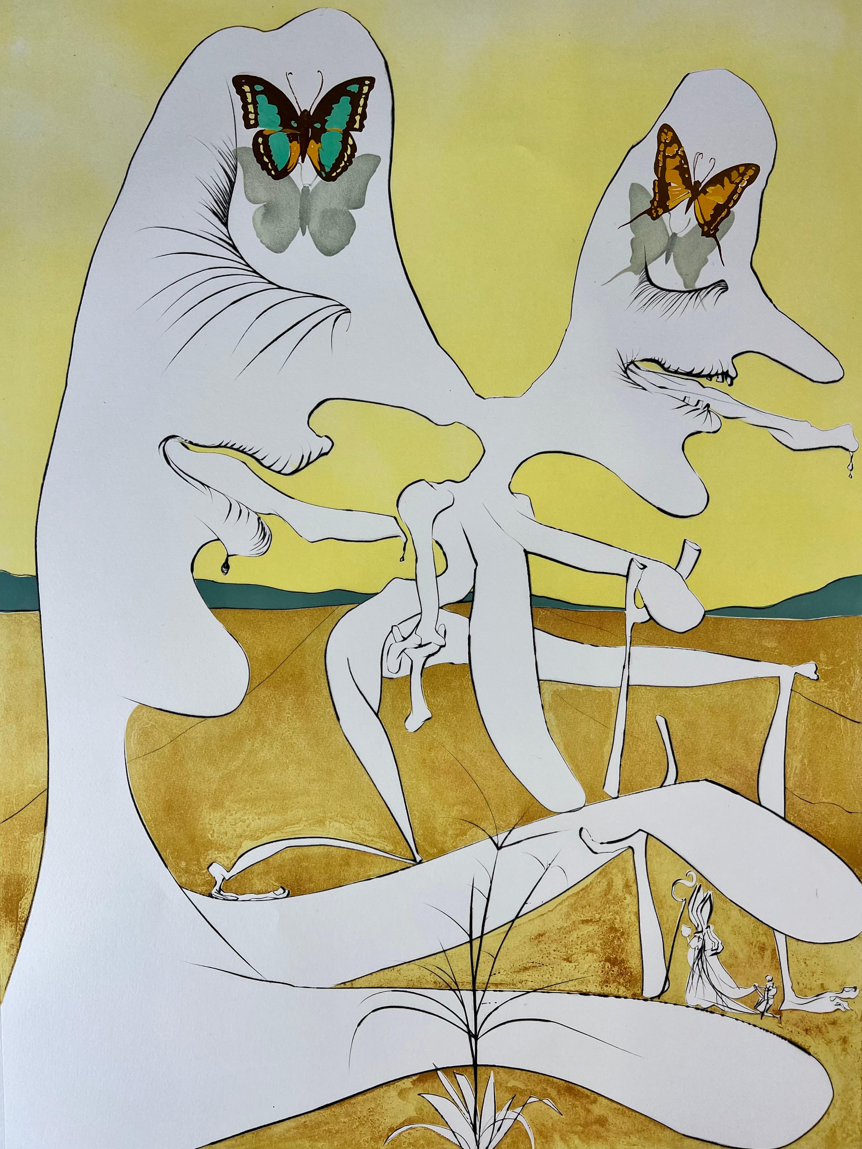 Salvador Dalí ( 1904 – 1989 ) – hand-signed drypoint etching on chromolithograph For Sale 1