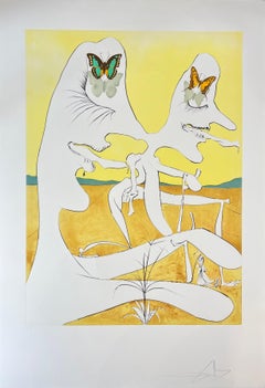 Salvador Dalí ( 1904 – 1989 ) – hand-signed drypoint etching on chromolithograph