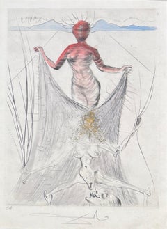 Salvador Dalí (1904-1989) - Hand watercolored drypoint etching on Japanese paper