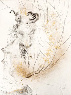 Salvador Dalí (1904–1989) – Handkolorierte Kaltnadelradierung auf Papier – 1968