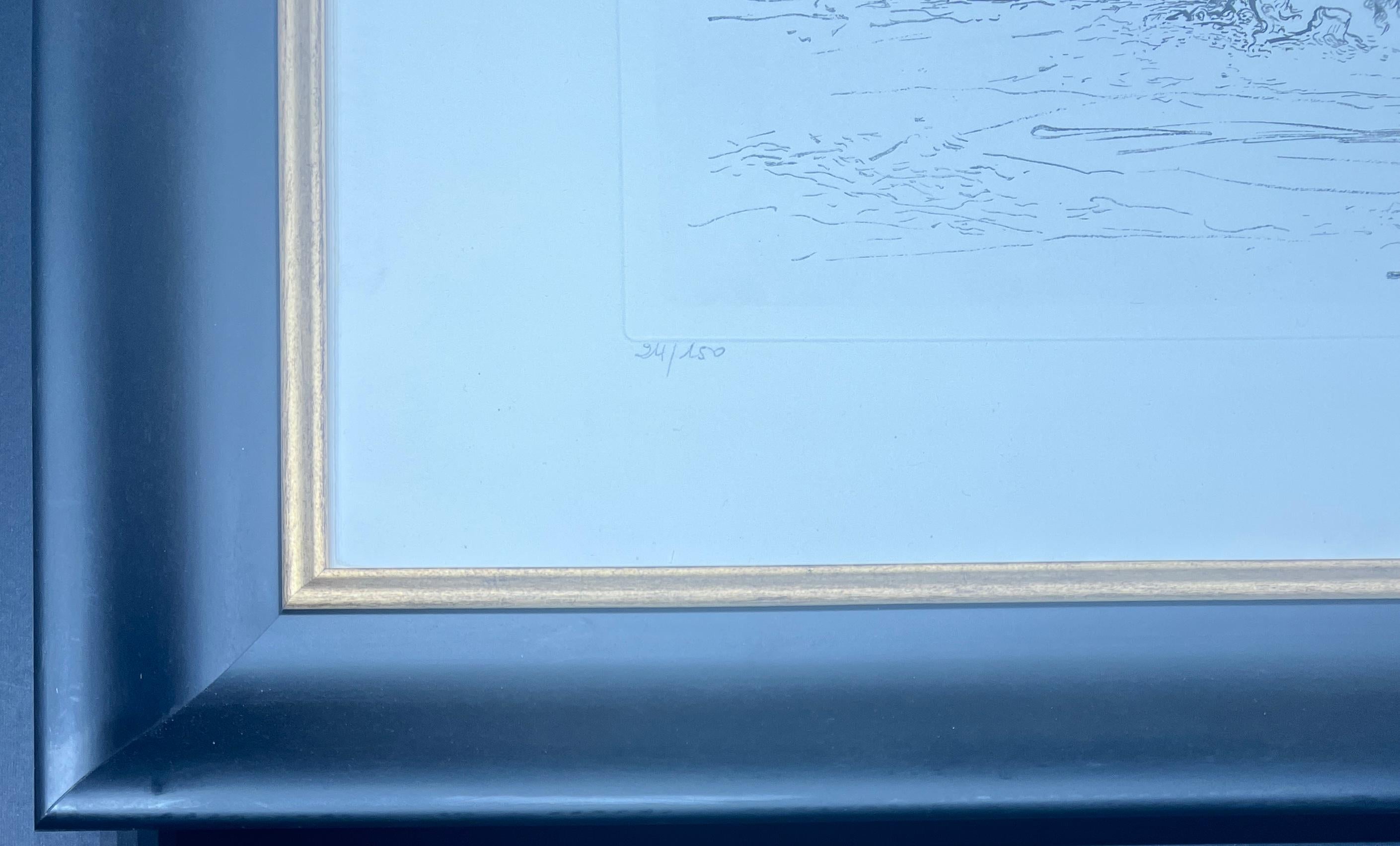 Salvador Dalì (1904-1989) - Heliogravure and drypoint  etching on Arches paper For Sale 1