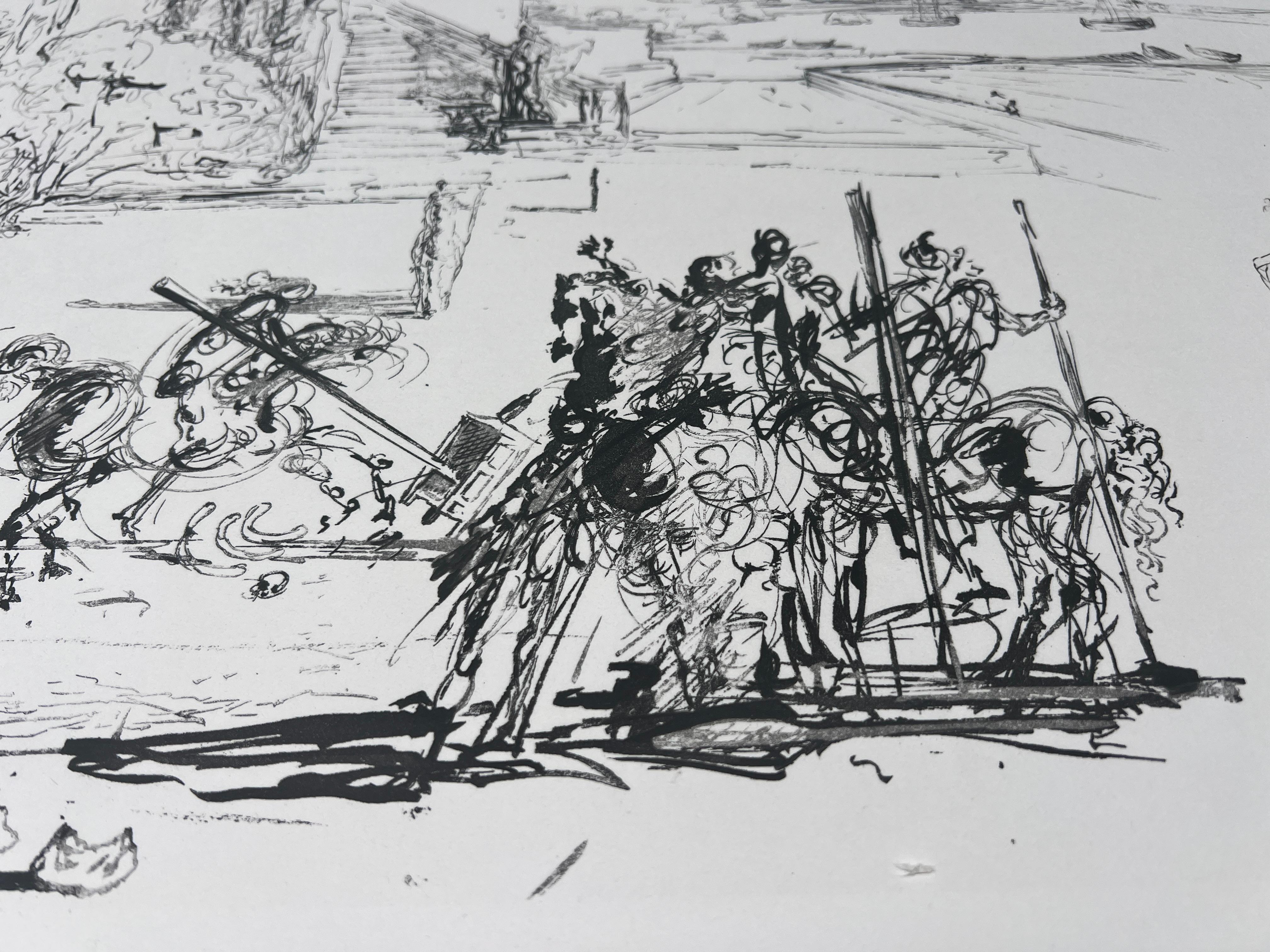 Salvador Dalì (1904-1989) - Heliogravure and drypoint  etching on Arches paper For Sale 2
