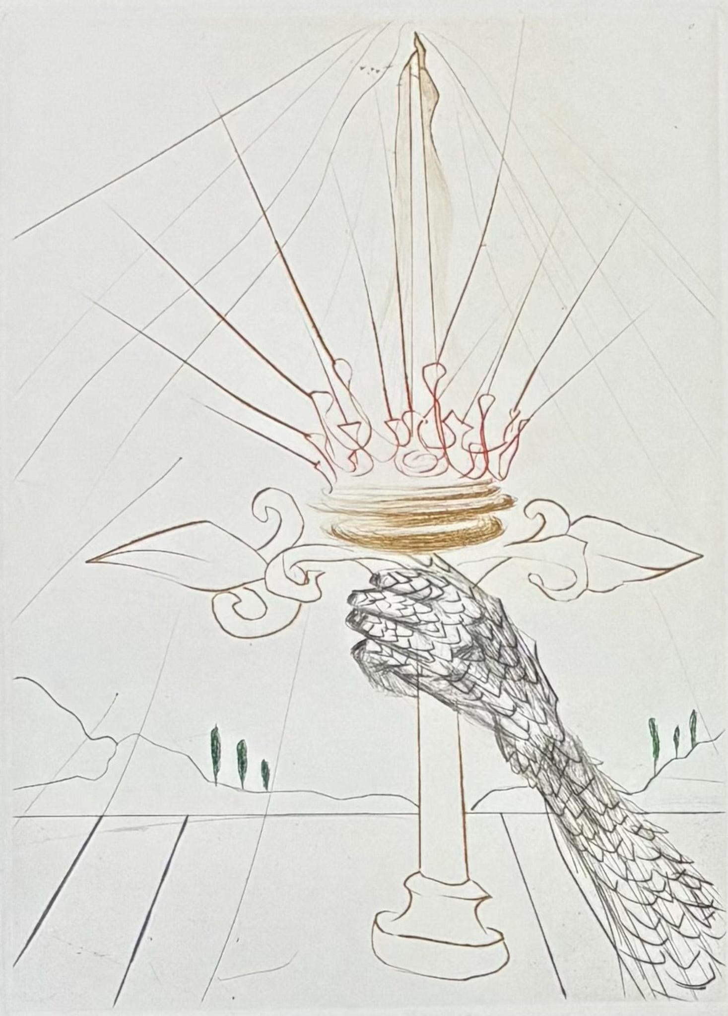 Salvador Dalì (1904-1989) - King Johns - Puntasecca, acquaforte - 1970 in vendita 1