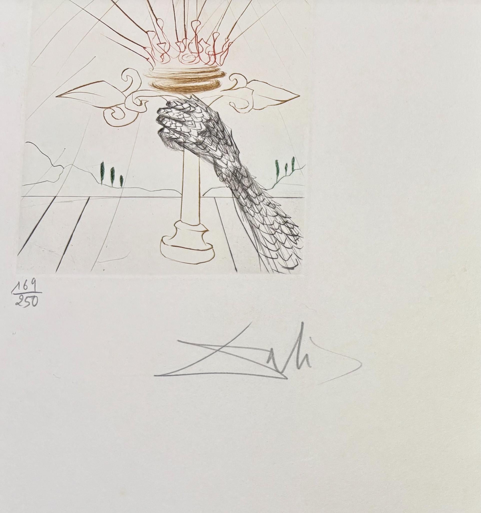 Salvador Dalì (1904-1989) - King Johns - Puntasecca, acquaforte - 1970 in vendita 3