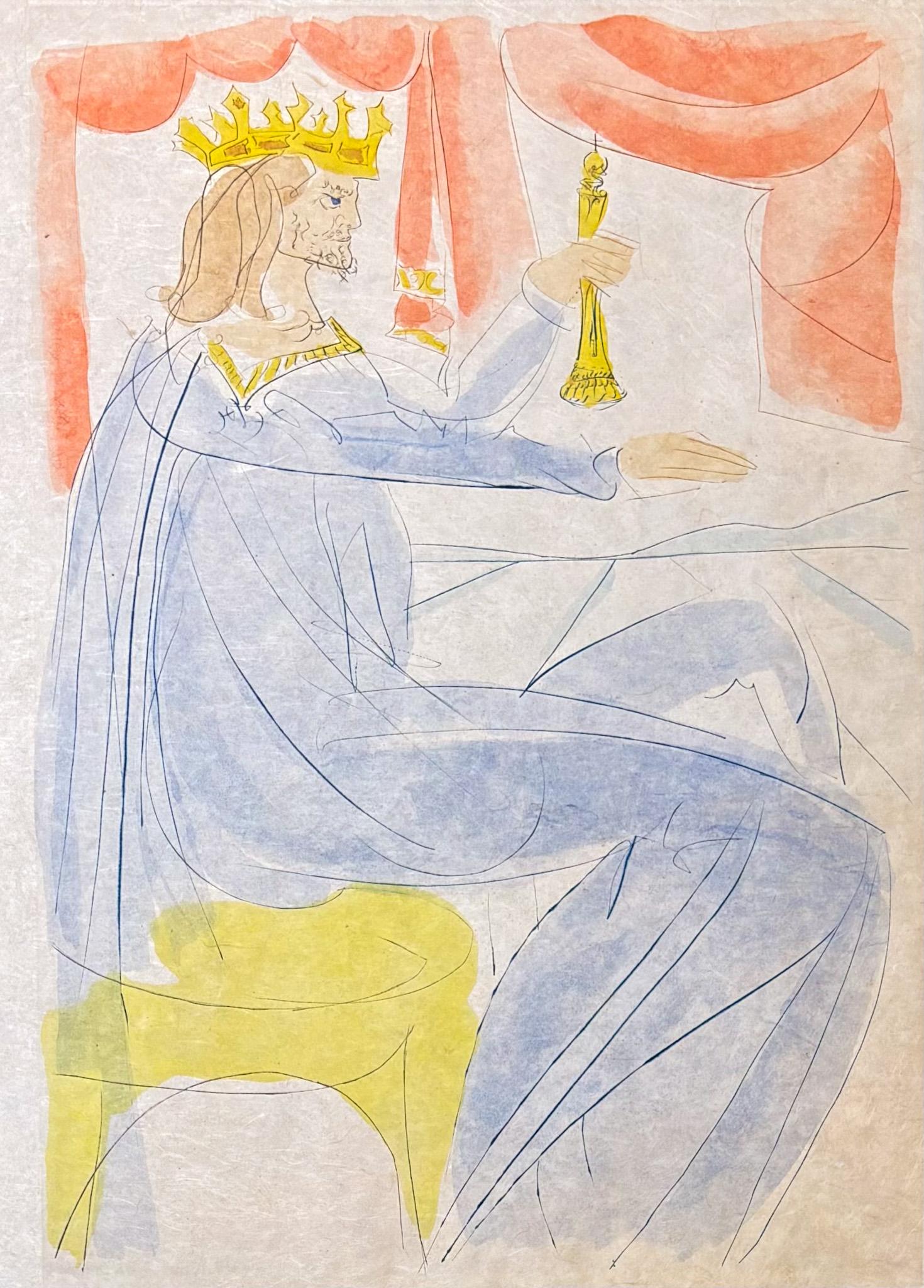 Salvador Dalí (1904-1989) - King Solomon - drypoint, etching - 1975 For Sale 2