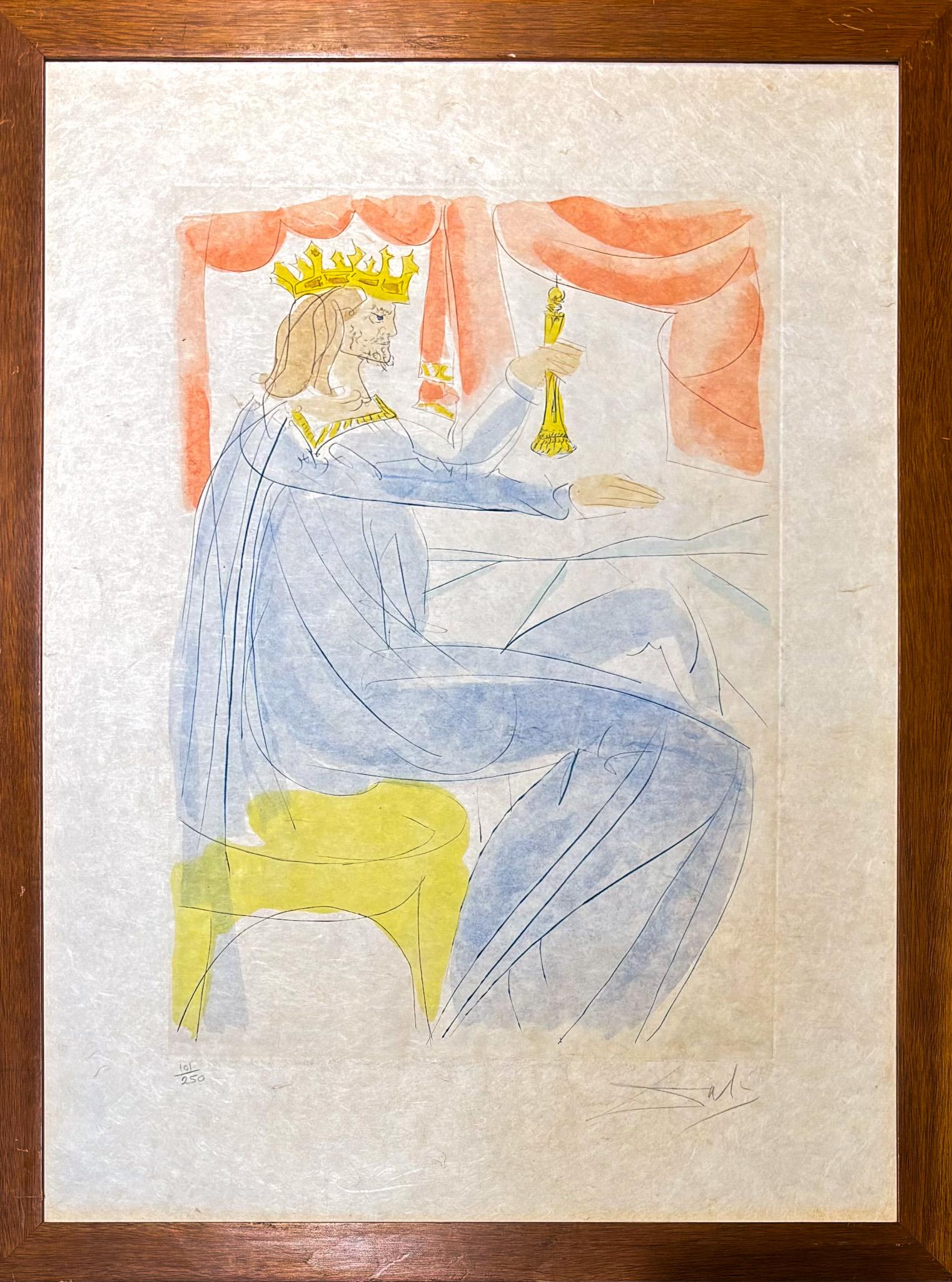 Drypoint etching on Japanese paper, edited in 1975.
Limited edition of 250 copies, numbered 101/250 in lower left corner.
Hand-signed by artist in pencil in the lower right margin.

Paper size: 75.5 x 55.5 cm
Framed size: 83.5 x 63.5 cm
Very good