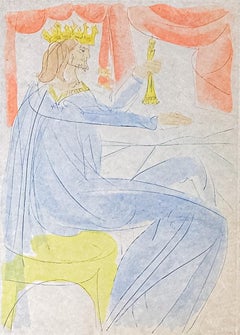 Salvador Dalí (1904-1989) - King Solomon - Drypoint etching on paper - 1975