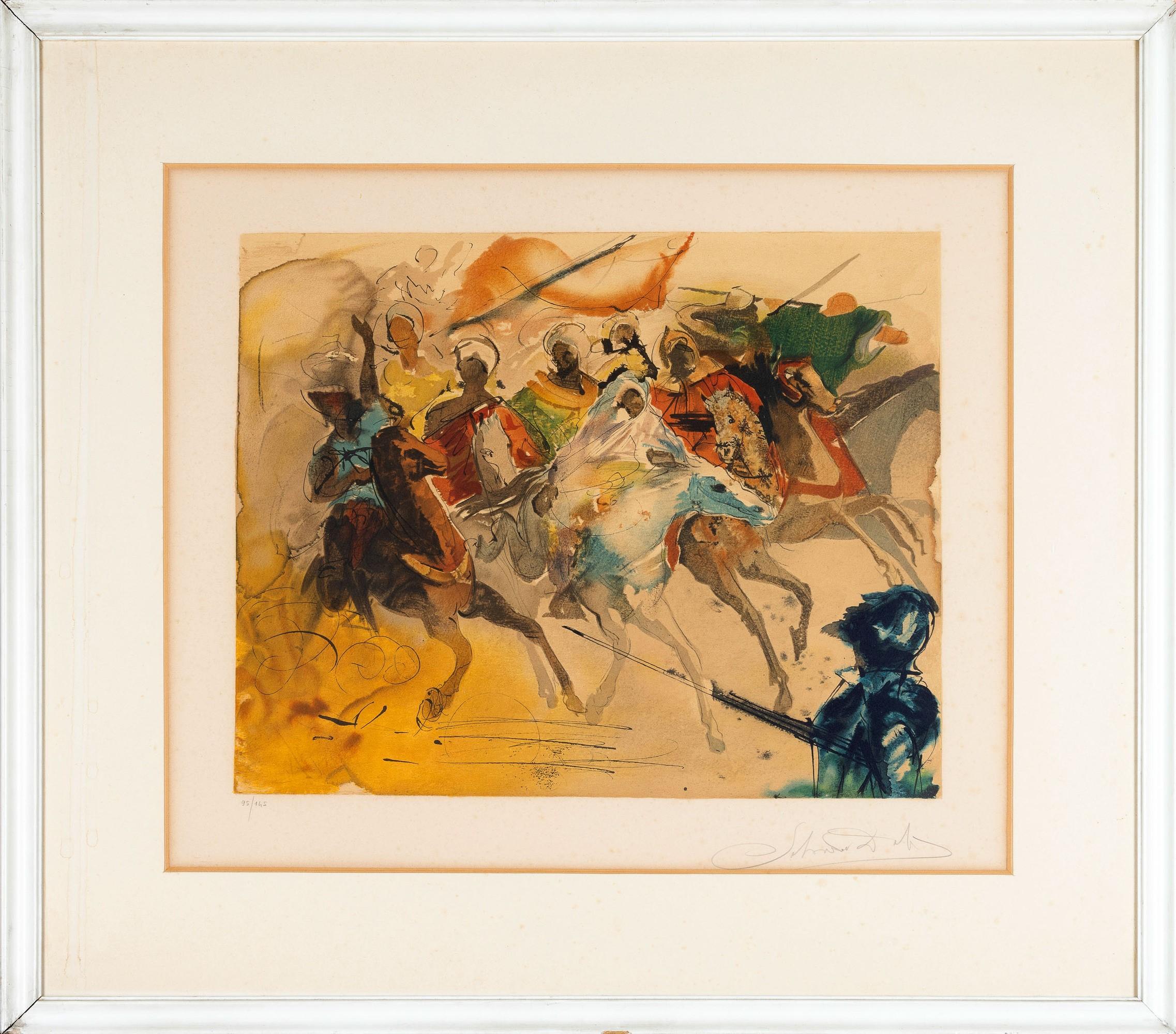 Salvador Dalì (1904–1989) – La bataille de Tétouan – lithograph on paper – 1971 - Abstract Print by Salvador Dalí