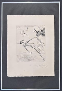 Salvador Dalí  (1904-1989) - La cogida y la muerte - Pointe sèche, eau-forte - 1973