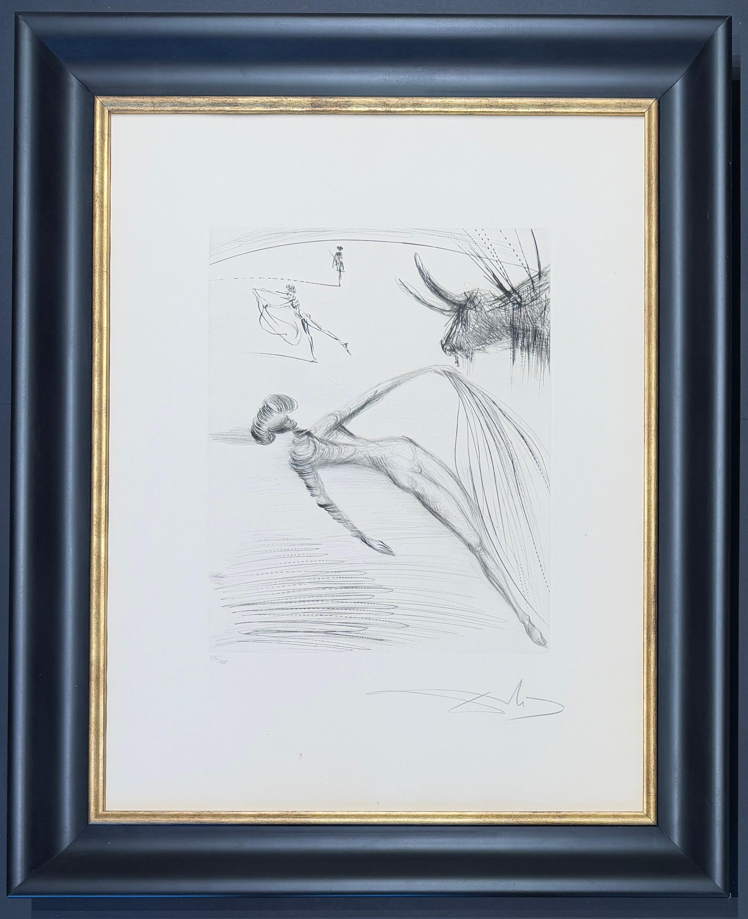 Salvador Dalí  (1904-1989) - La cogida y la muerte - Drypoint, etching - 1973