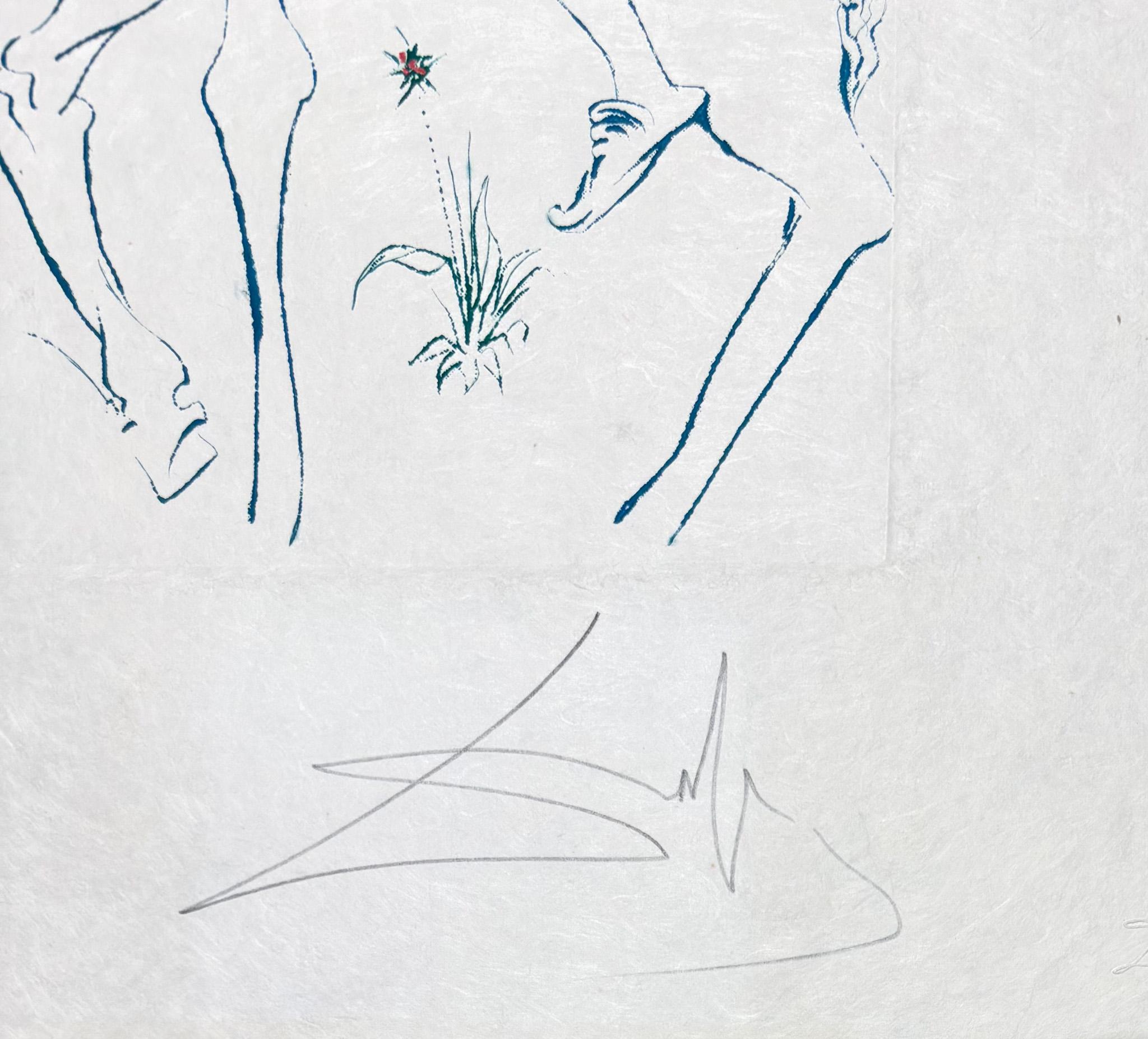 Salvador Dalí (1904–1989) – La gué du sang – Drypoint, etching on Japanese paper For Sale 1