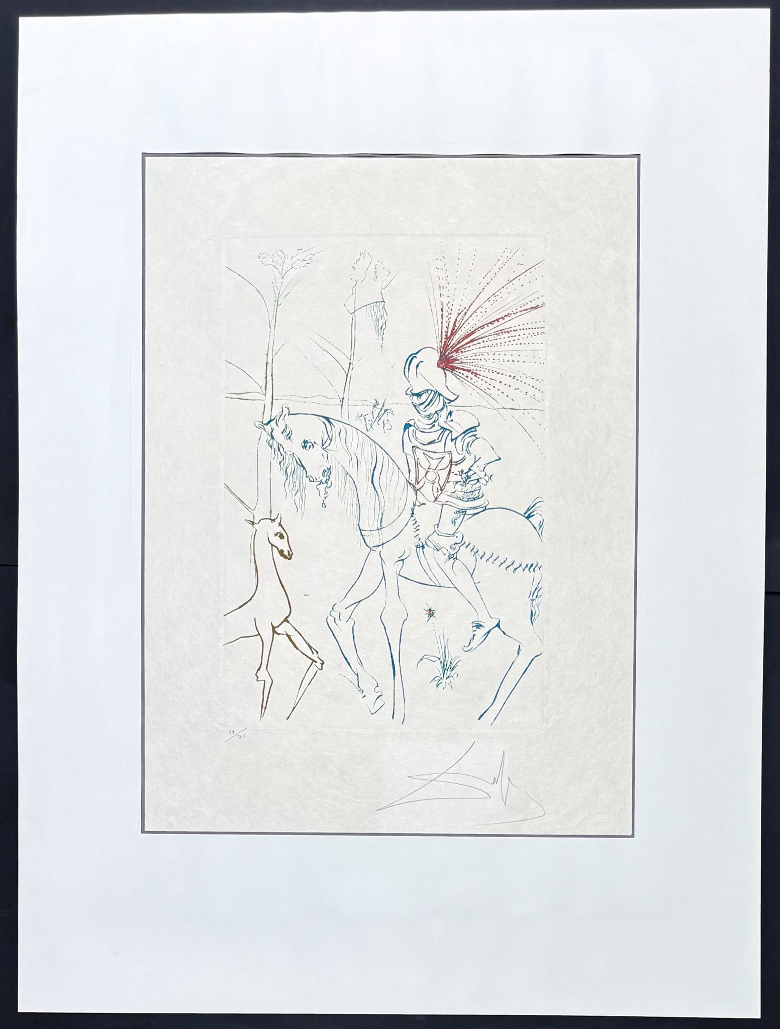 Salvador Dalí (1904–1989) – La gué du sang – Drypoint, etching on Japanese paper For Sale 3