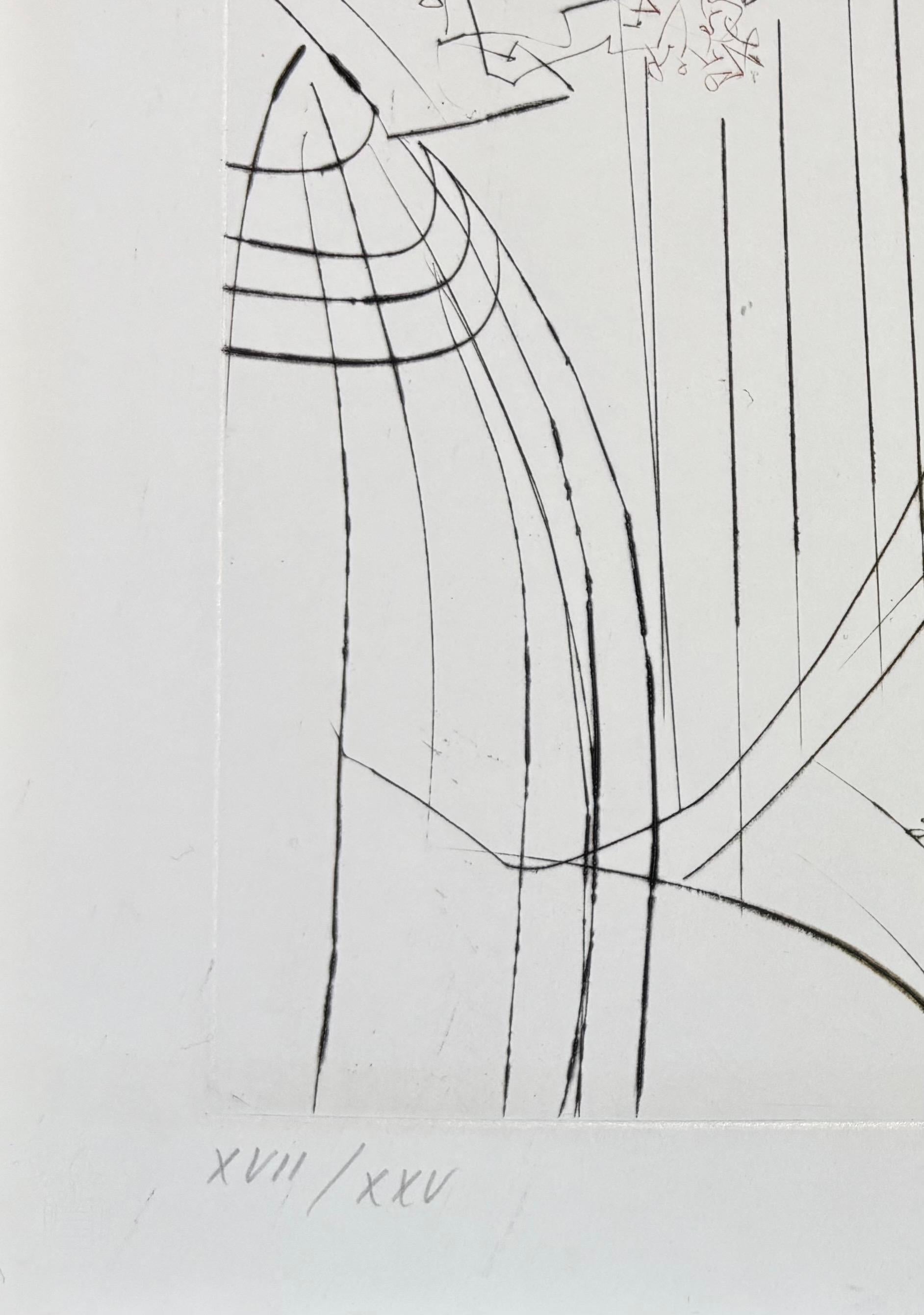 Salvador Dalí (1904–1989) - La reine et Iseult (Tristram and Iseult) - drypoint For Sale 4