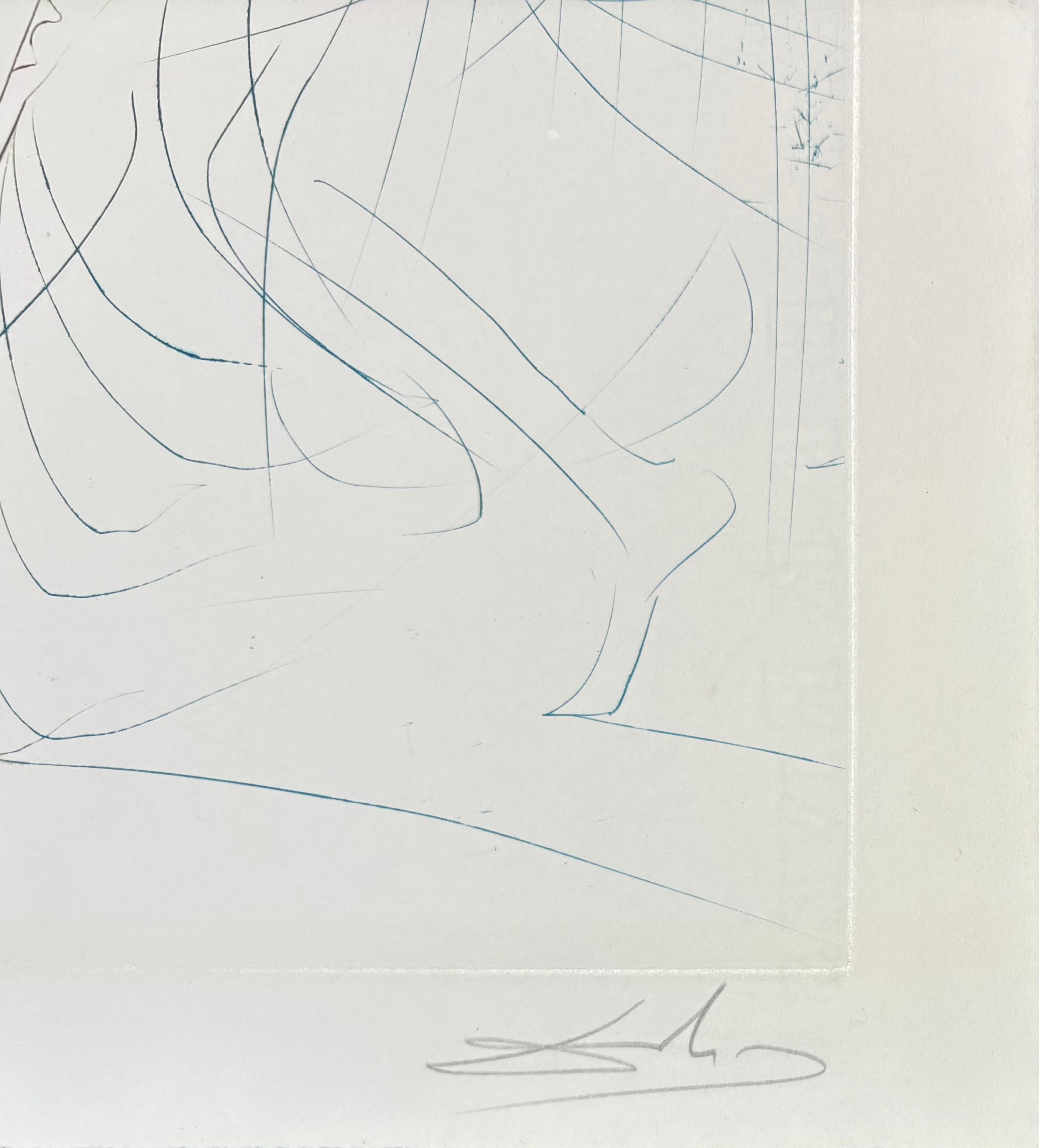 Salvador Dalí (1904–1989) - La reine et Iseult (Tristram and Iseult) - drypoint For Sale 5