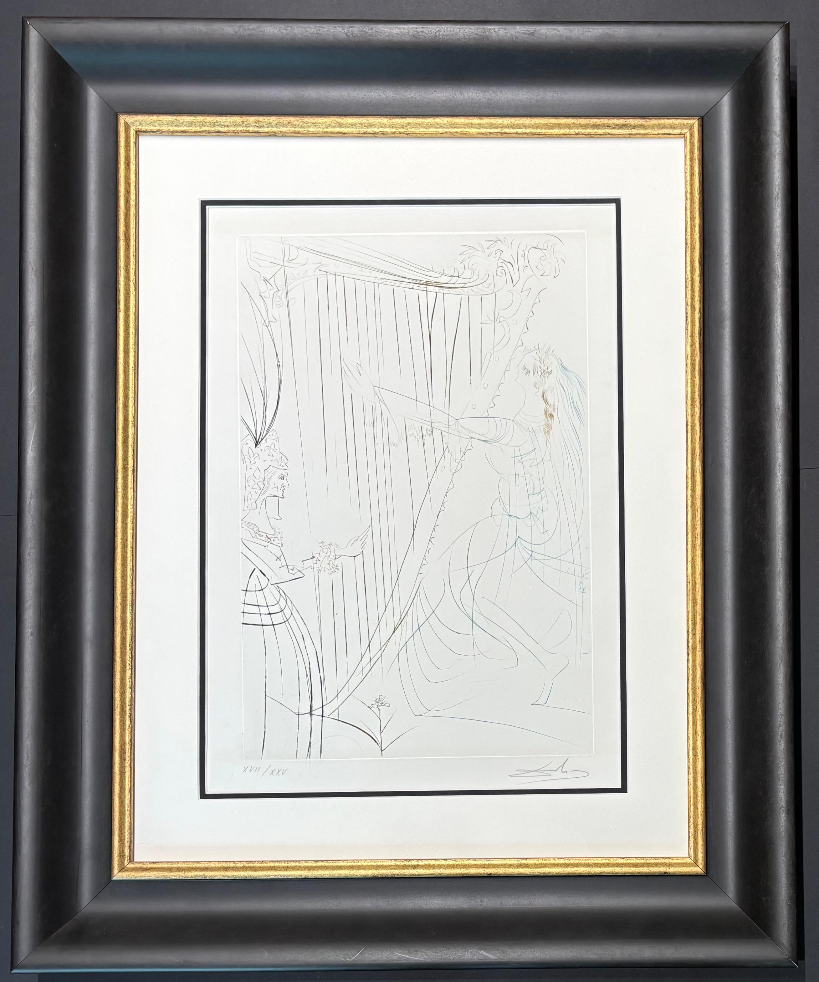 Salvador Dalí (1904–1989) - La reine et Iseult (Tristram and Iseult) - drypoint For Sale 6
