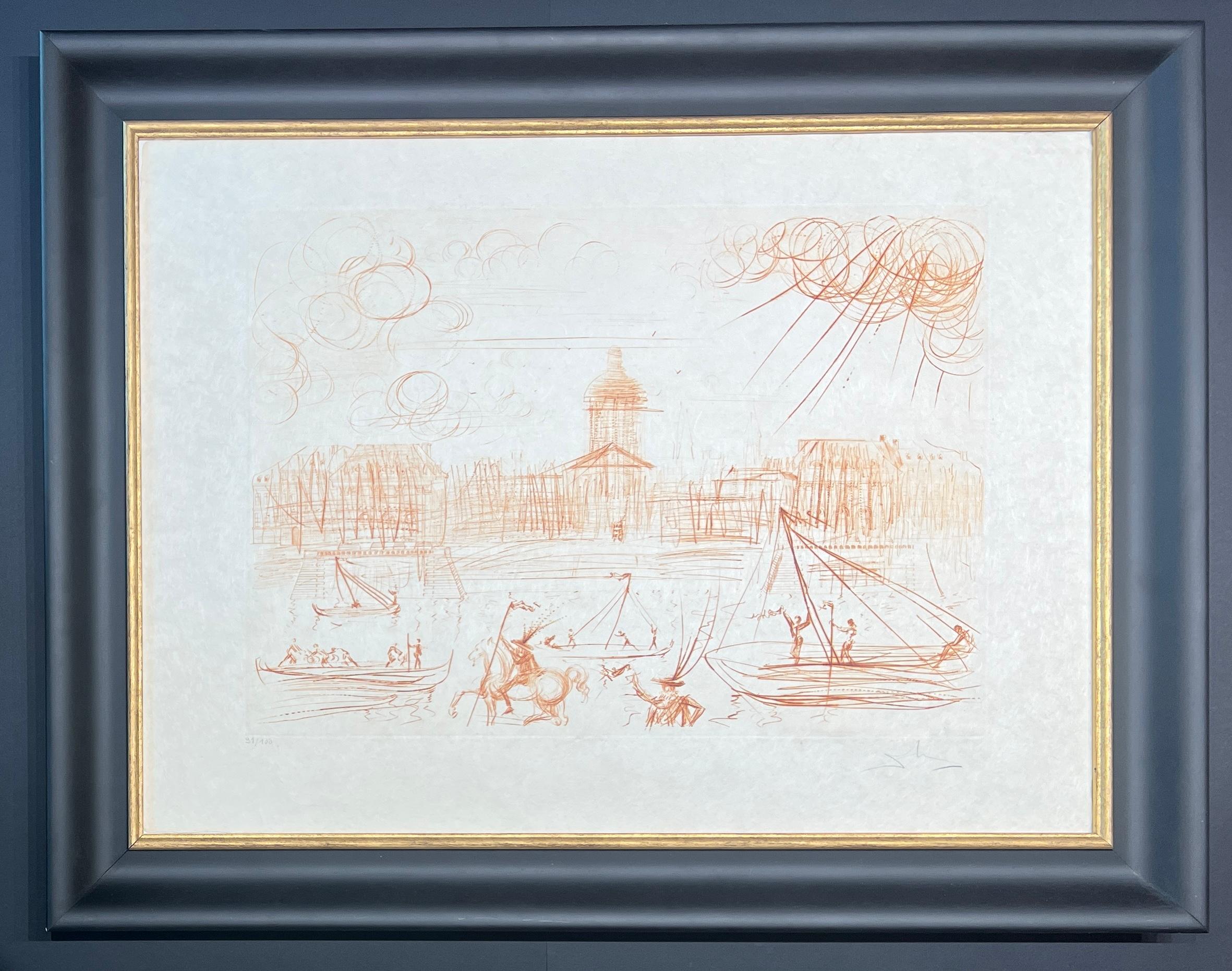 Salvador Dalì (1904–1989) – L’Academie de Paris – Etching in sepia