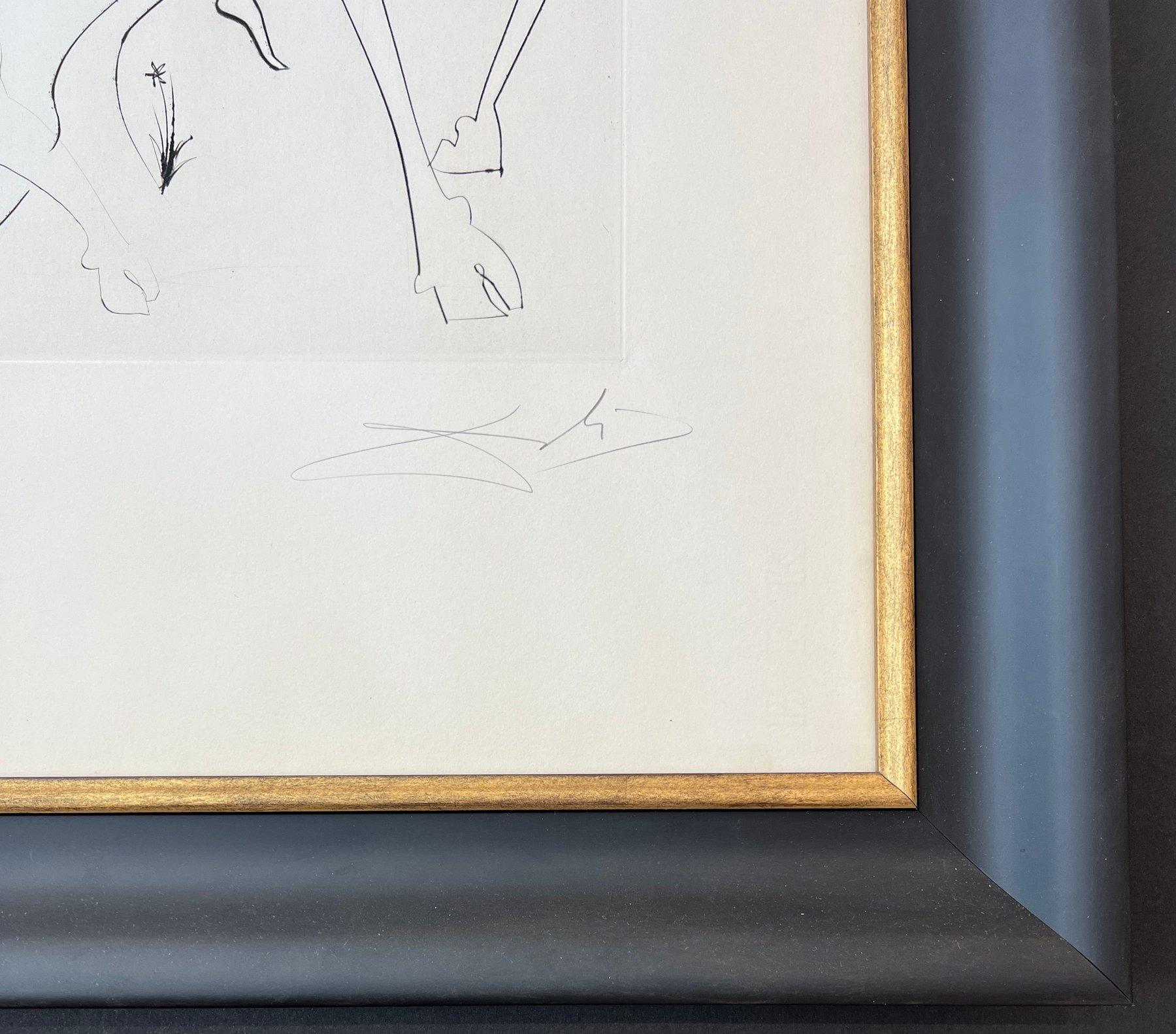 Salvador Dalì (1904-1989)- Lady Godiva - handsignierte Kaltnadelradierung - 1969 im Angebot 3