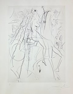 Salvador Dalì (1904-1989)- Lady Godiva - handsignierte Kaltnadelradierung - 1969