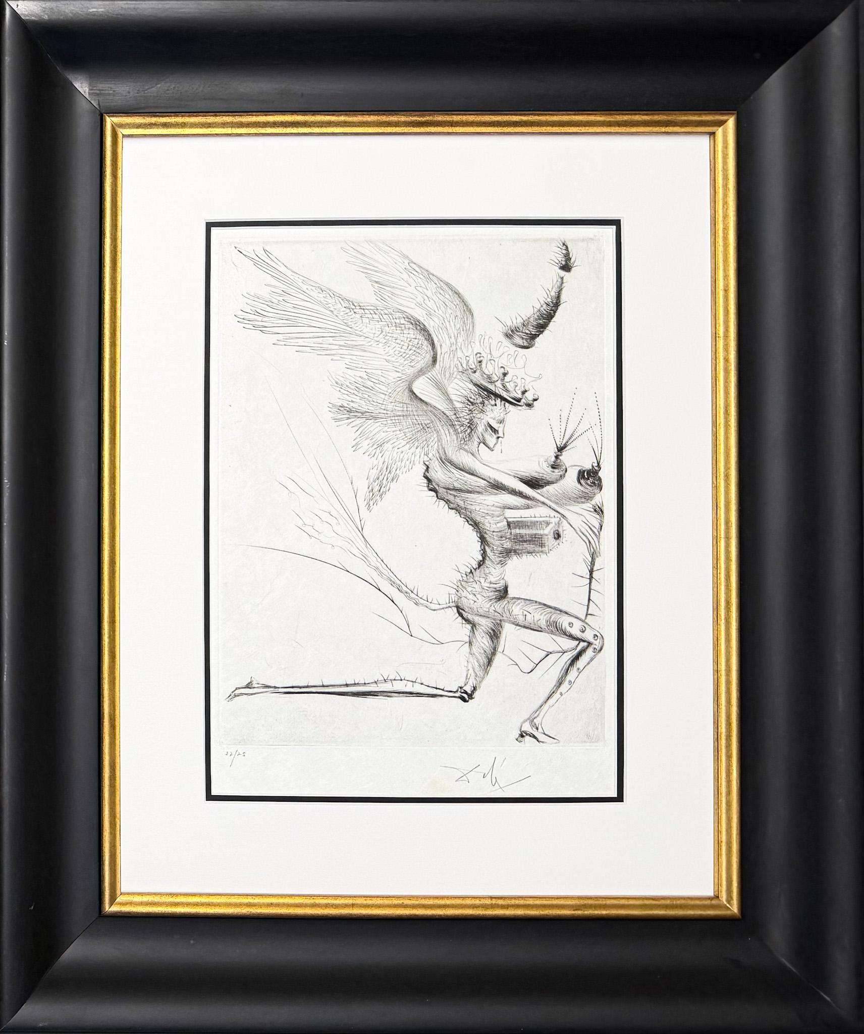 Salvador Dalí (1904–1989) - Le Demon Ailé - Drypoint etching on Japanese paper