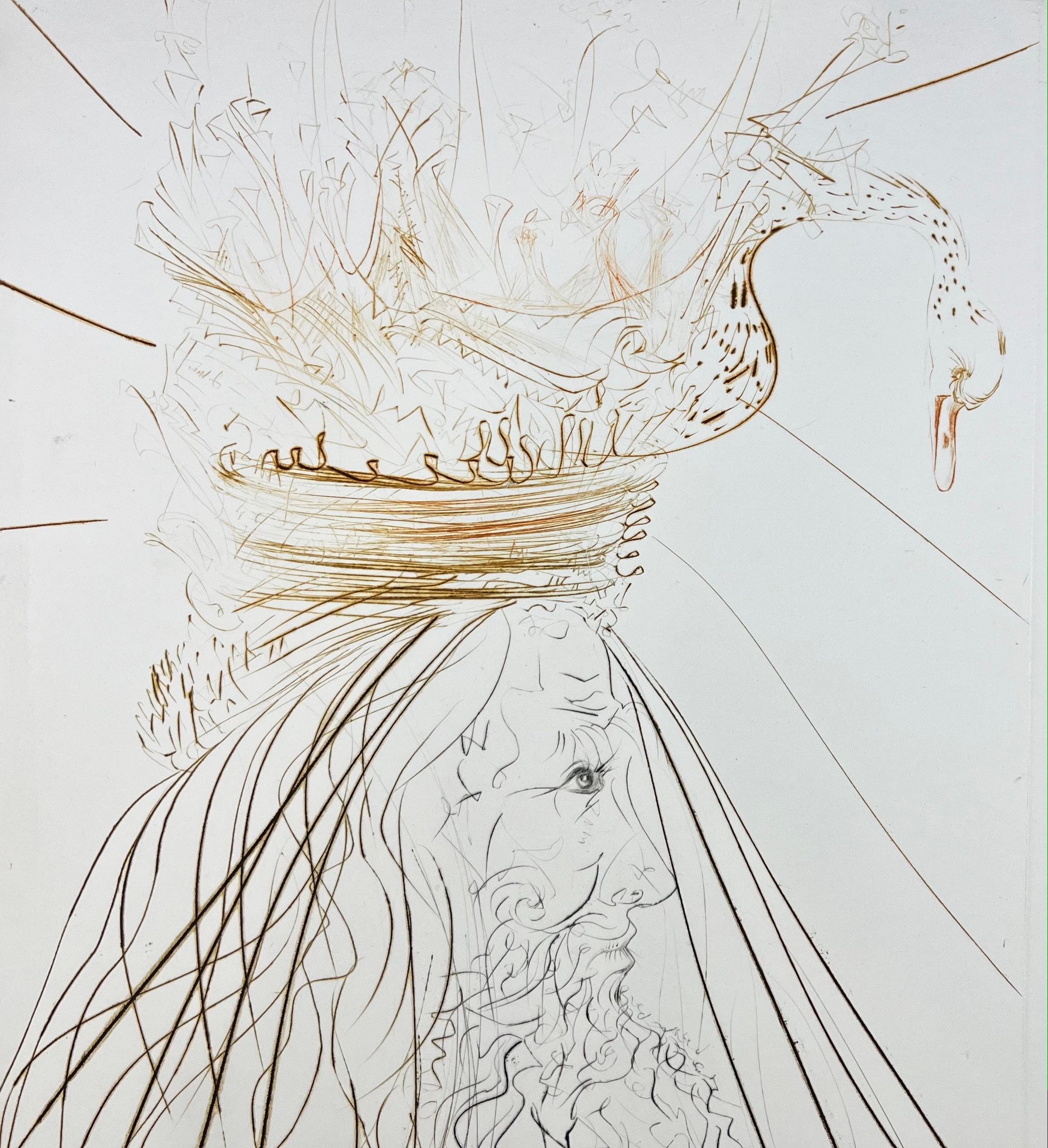 Salvador Dalí ( 1904 - 1989 ) - Le Roi Marc- handsignierte Kaltnadelradierung -1970 2