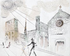 Salvador Dalí (1904–1989) -Notre-Dame de Paris- Drypoint, etching with aquatint