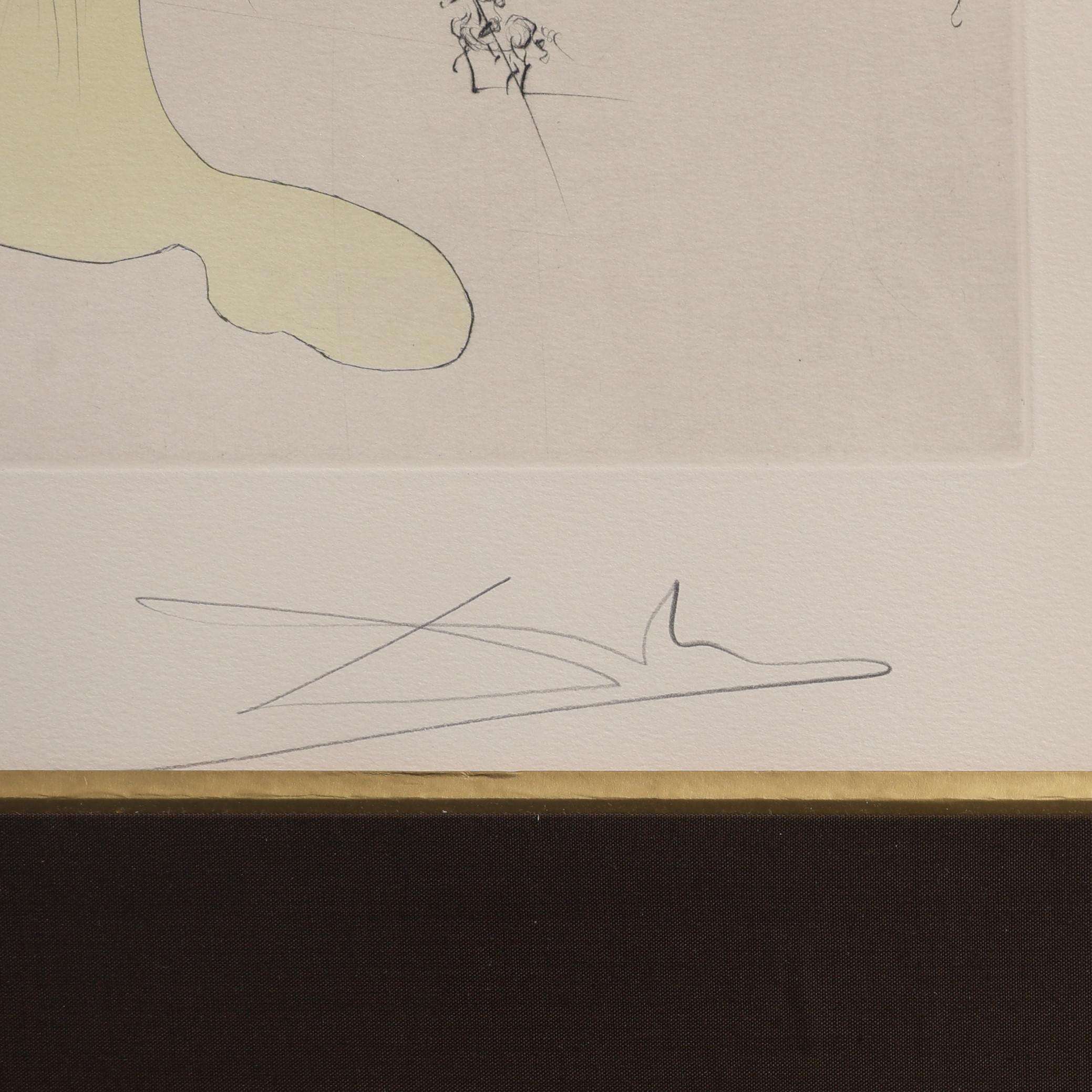 Salvador Dalí (1904-1989) - Quevedos Visiones - Aguafuerte punta seca - 1975 en venta 4