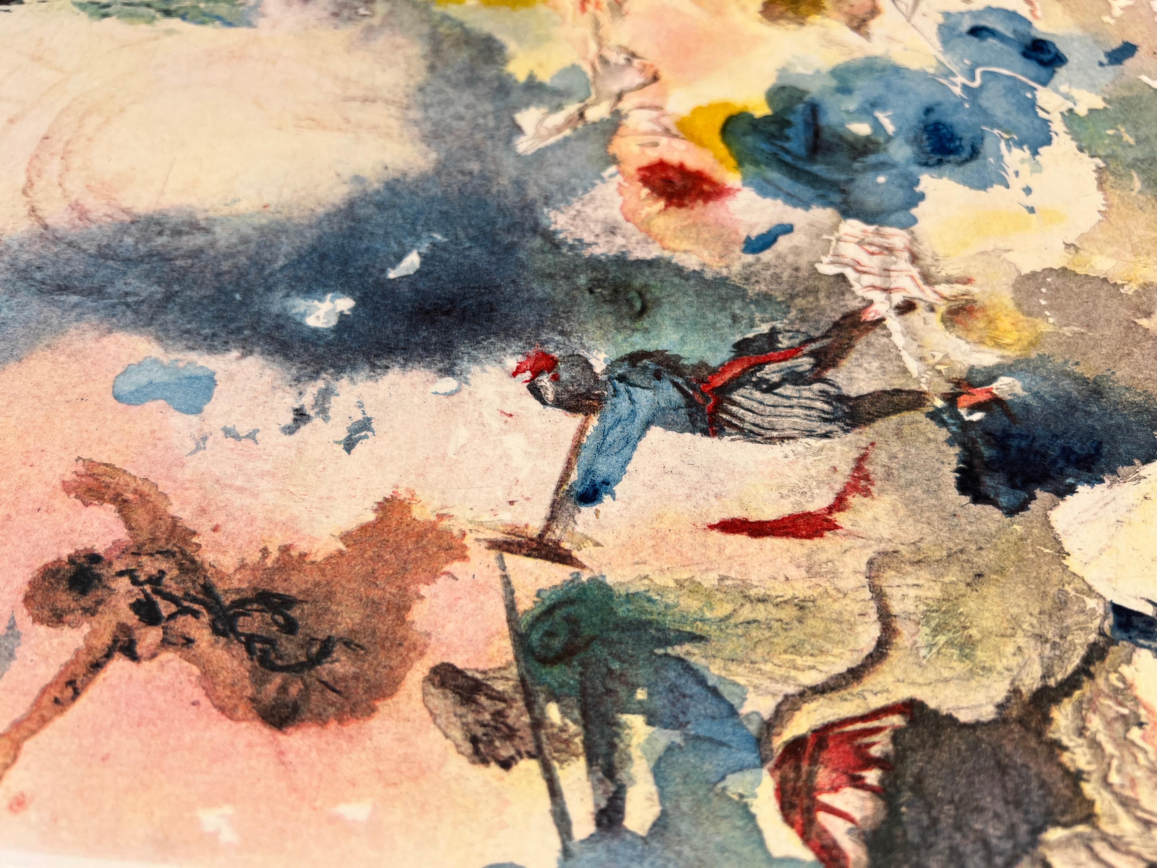 Salvador Dalí (1904-1989) - Siebenfarbige Aquatintaradierung auf Papier - 1974 im Angebot 1