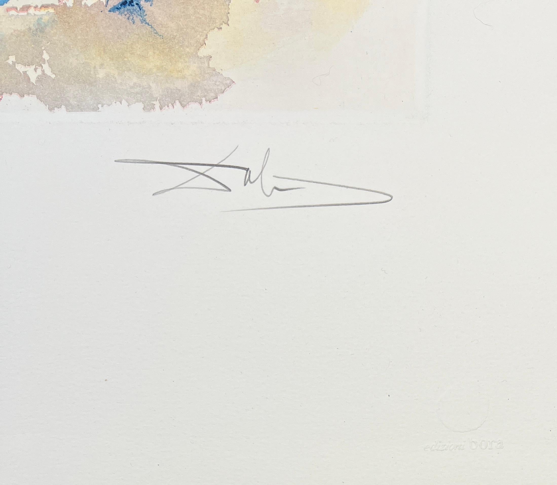 Salvador Dalí (1904-1989) - Siebenfarbige Aquatintaradierung auf Papier - 1974 im Angebot 5